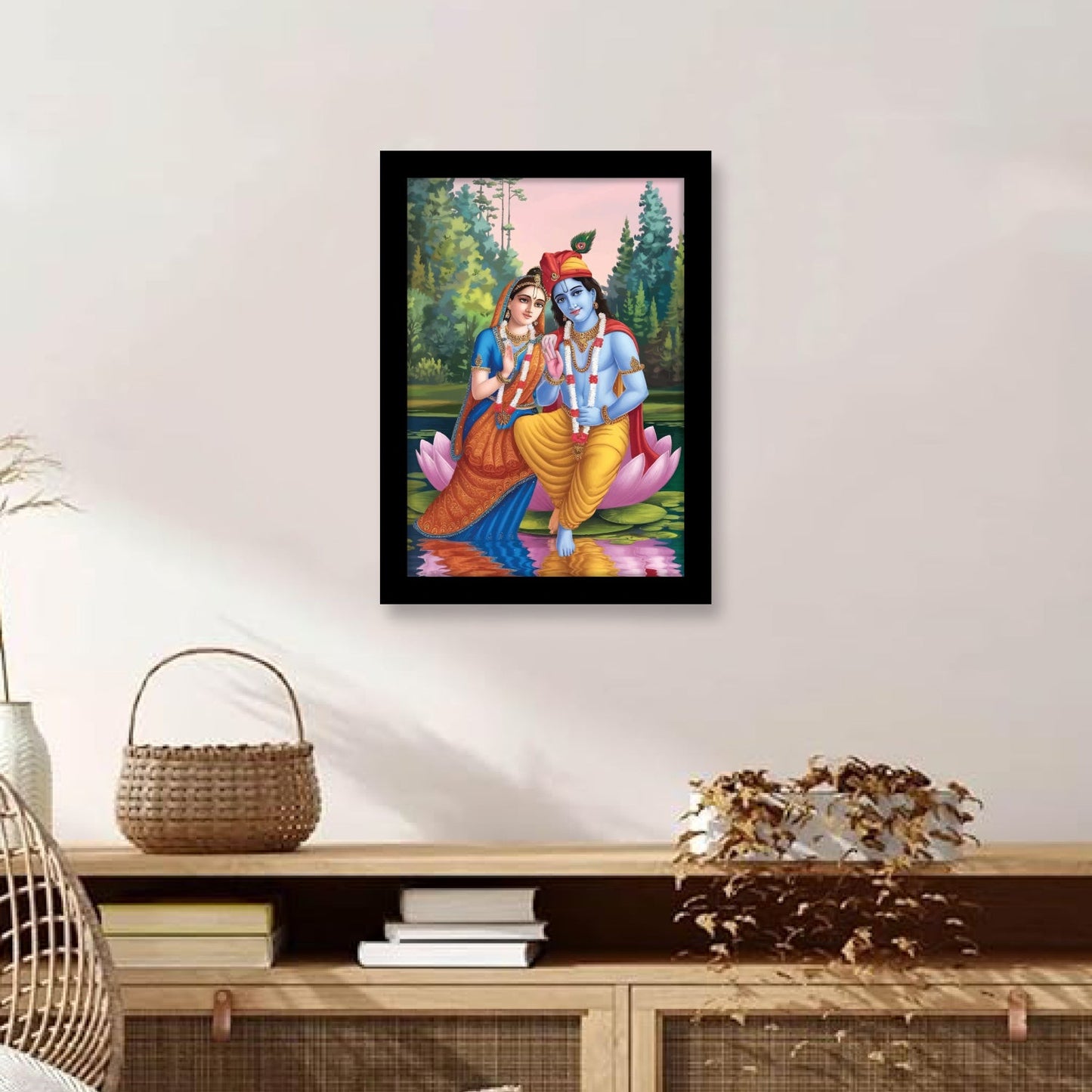 Radha Krishna Blessings Art Frame