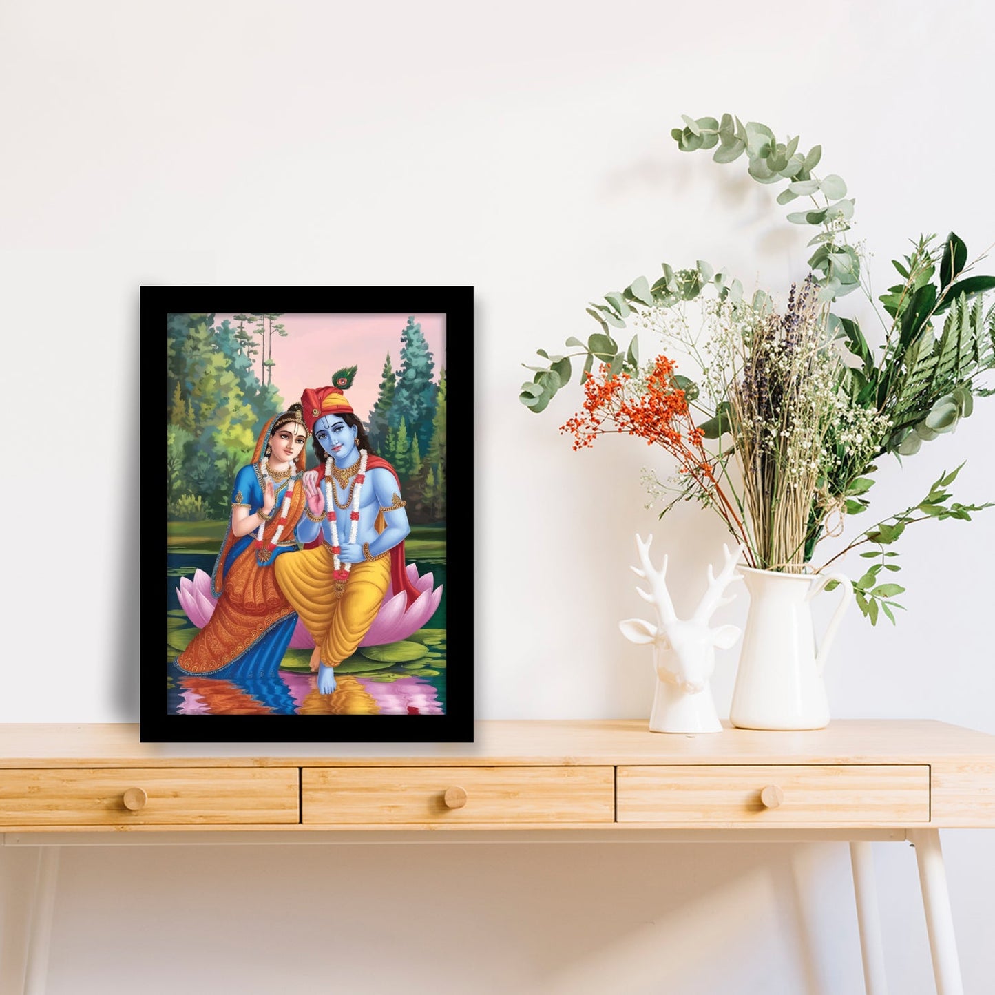Radha Krishna Blessings Art Frame