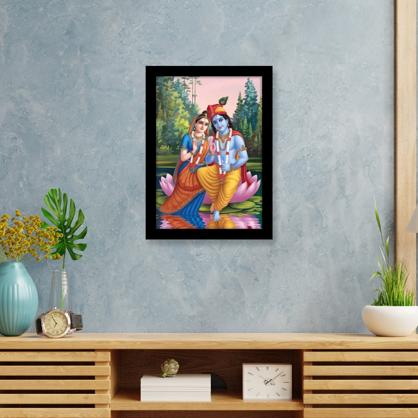 Radha Krishna Blessings Art Frame
