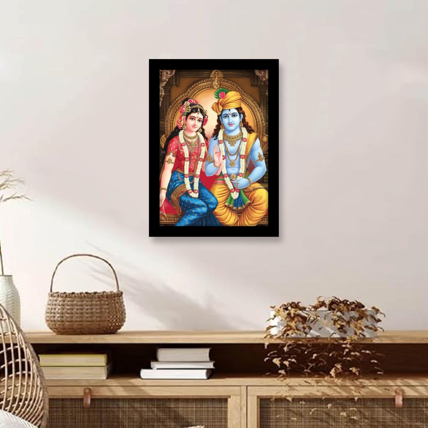 Radha Krishna Bond: Spiritual Photo Frame & Wall Art