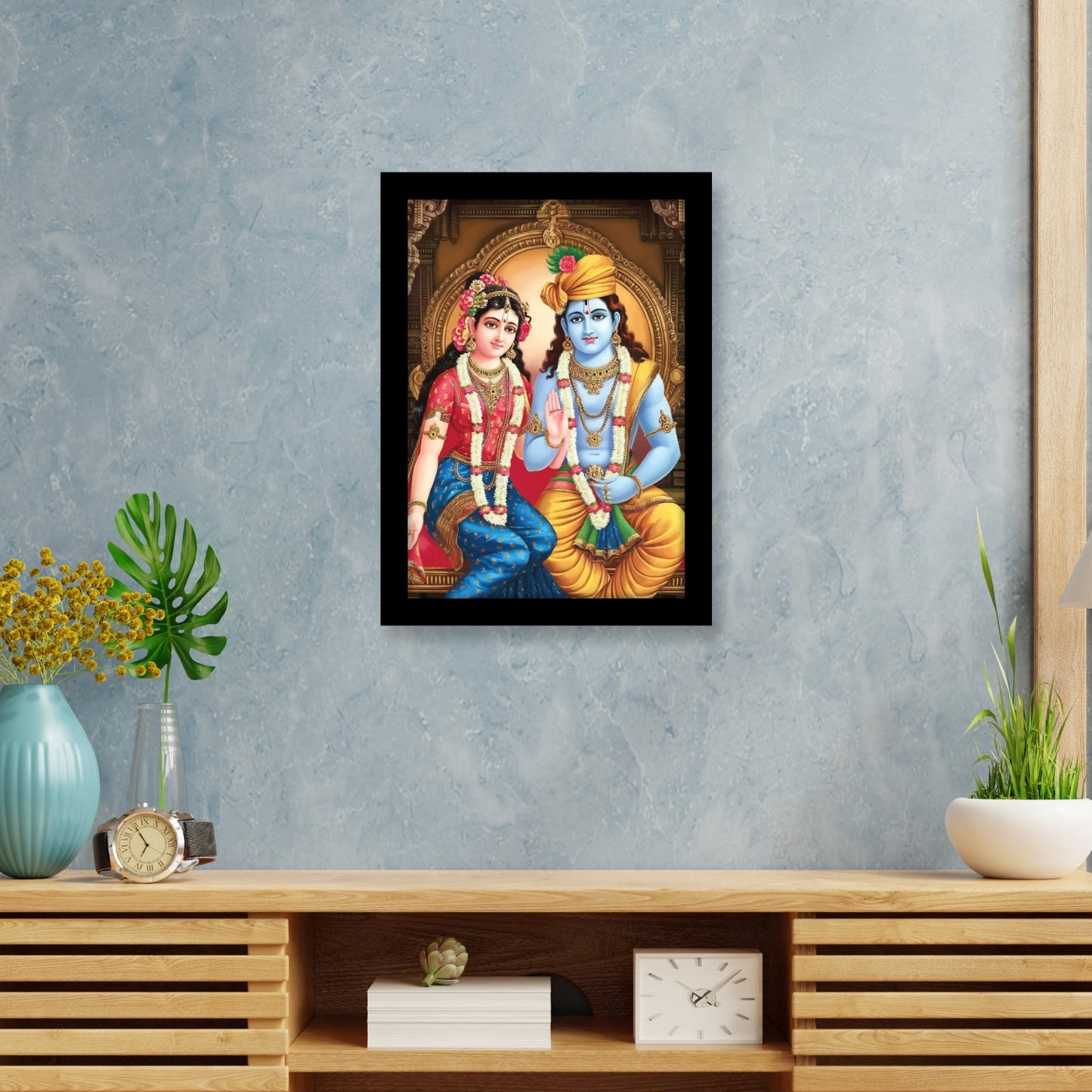 Radha Krishna Bond: Spiritual Photo Frame & Wall Art