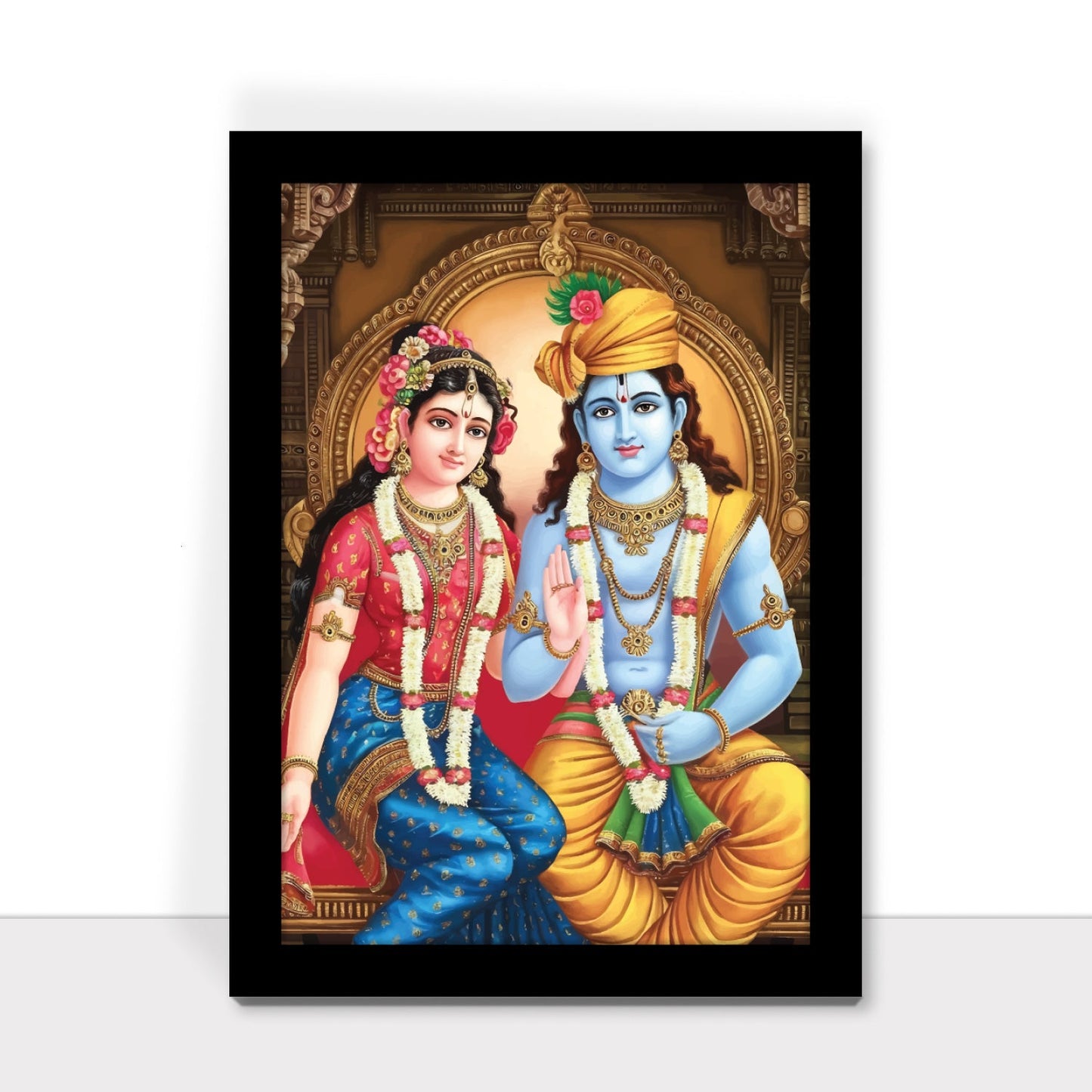 Radha Krishna Bond: Spiritual Photo Frame & Wall Art