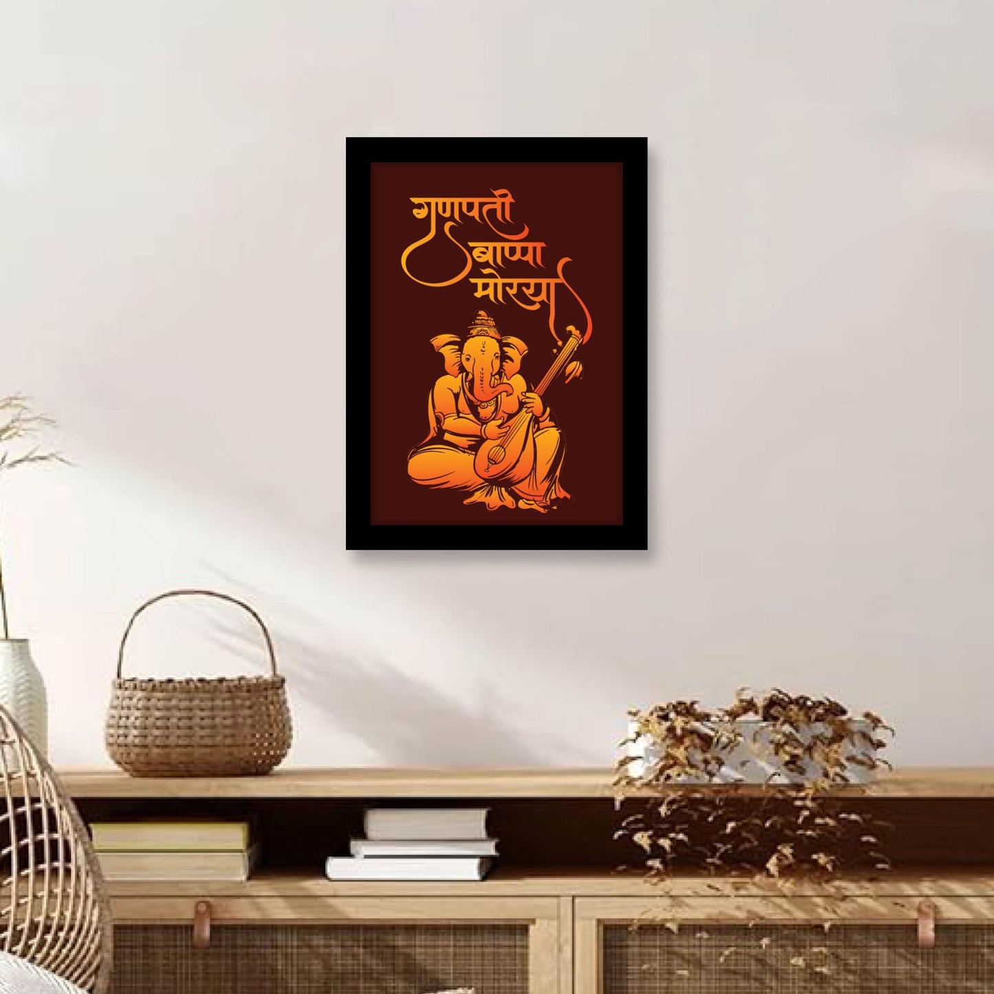Ganpati Bappa Morya - Spiritual Ganesha Frame & Wall Decor
