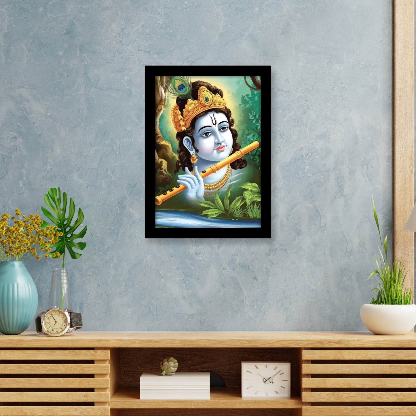 Krishna with Flute Photo Frame & Wall Décor