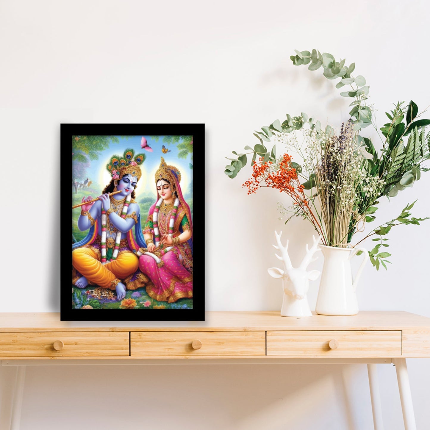 Sacred Love of Radha Krishna Photo Frame & Wall Art