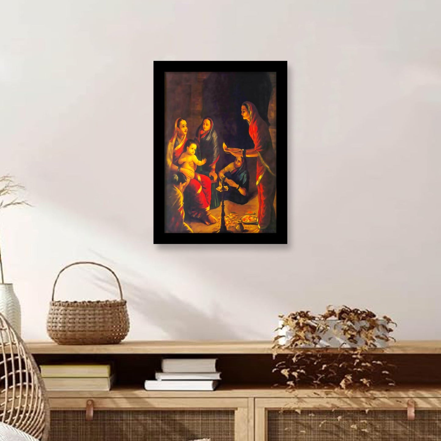 Krishna Drishta: A Framed Creation by Raja Ravi Varma