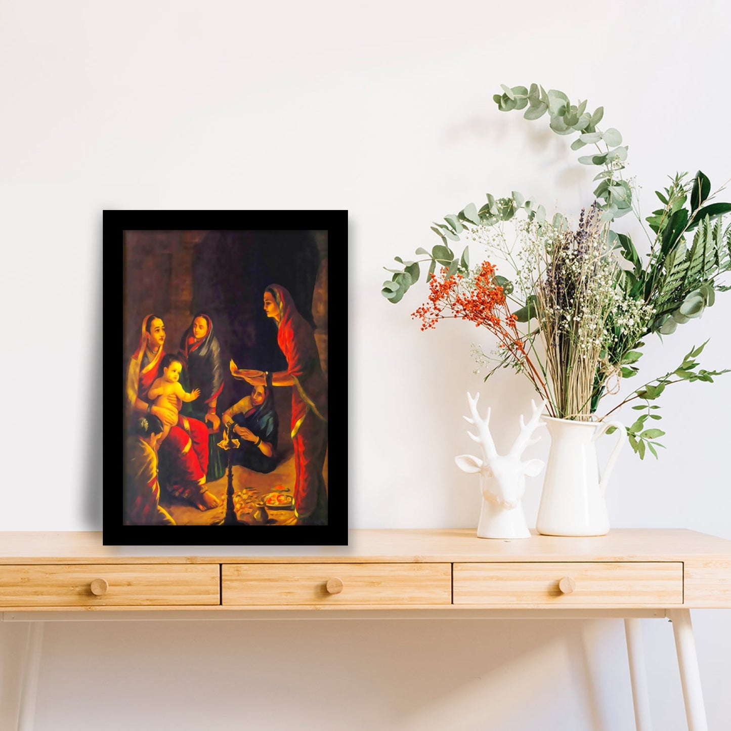 Krishna Drishta: A Framed Creation by Raja Ravi Varma