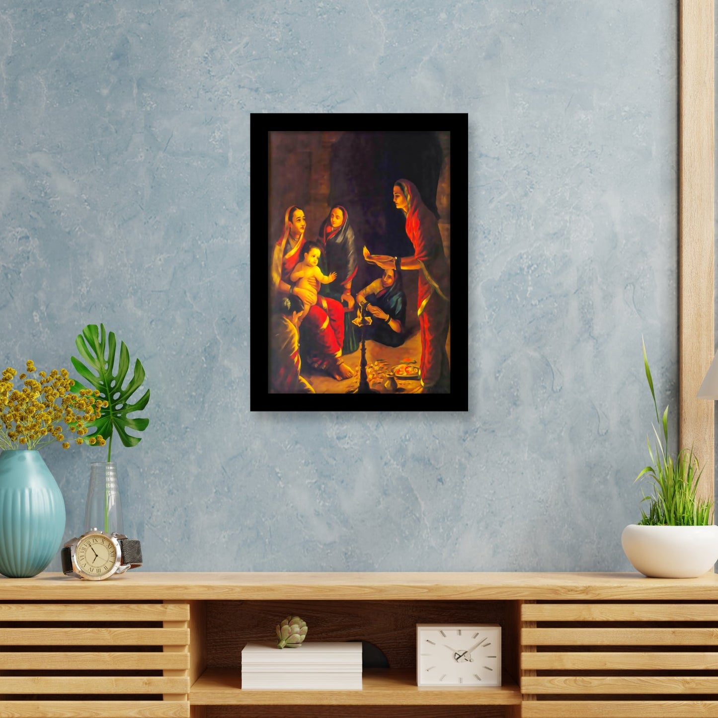 Krishna Drishta: A Framed Creation by Raja Ravi Varma
