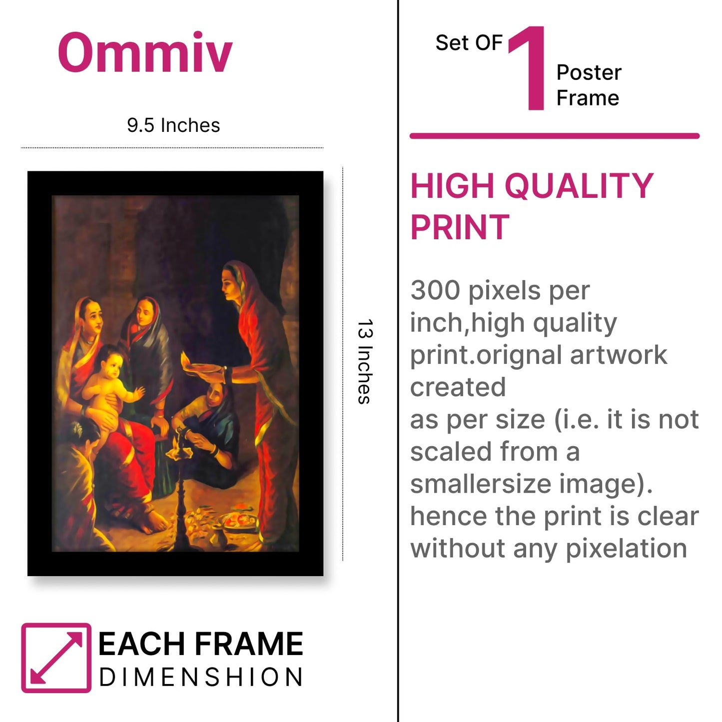 Krishna Drishta: A Framed Creation by Raja Ravi Varma