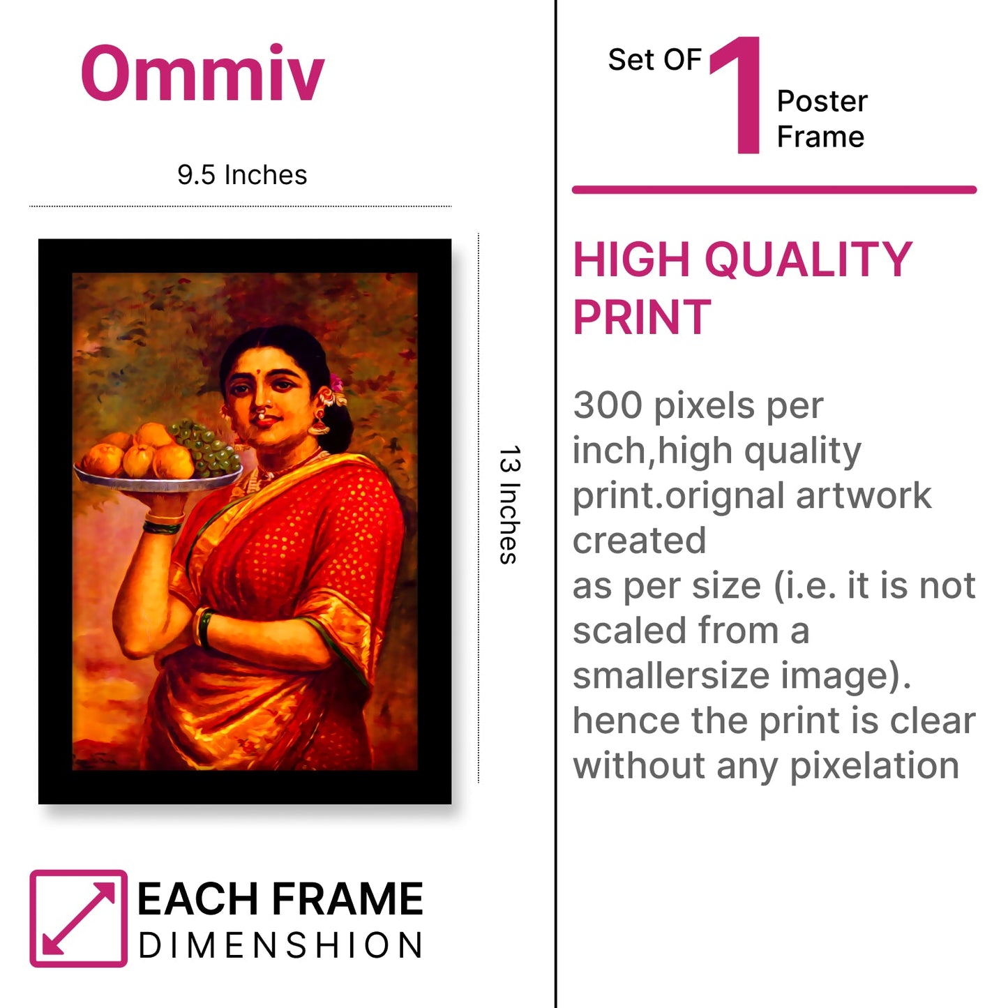 Madri Carrying a Tray of Fruits: A Masterpiece by Raja Ravi Varma