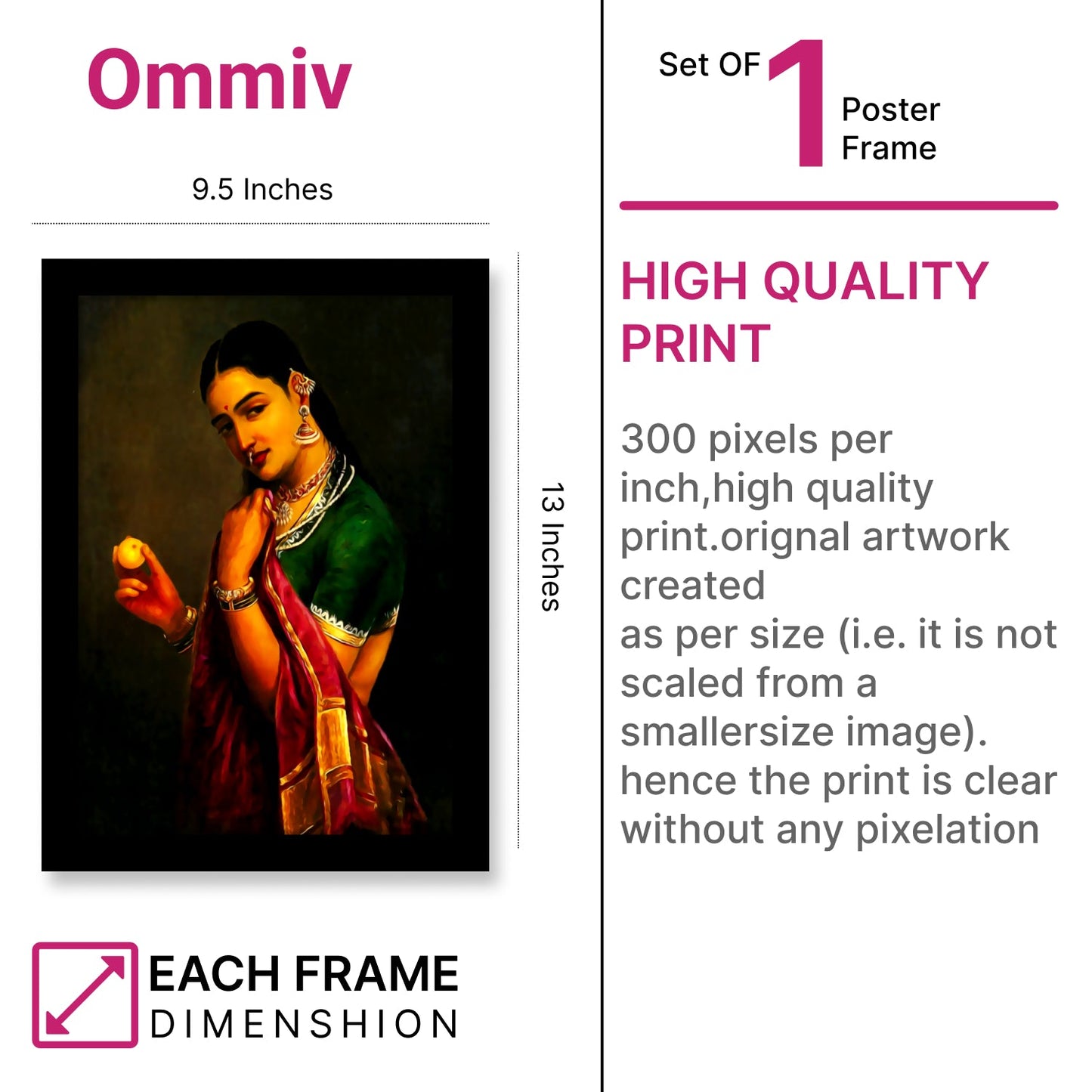 Lady Holding the Fruit: A Classic Art by Raja Ravi Varma