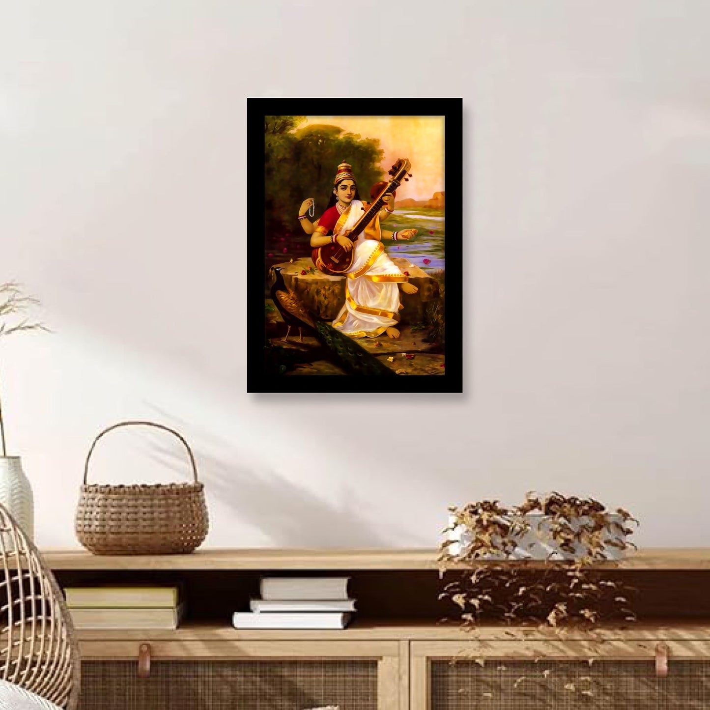 The Goddess of Knowledge: Saraswati by Raja Ravi Varma