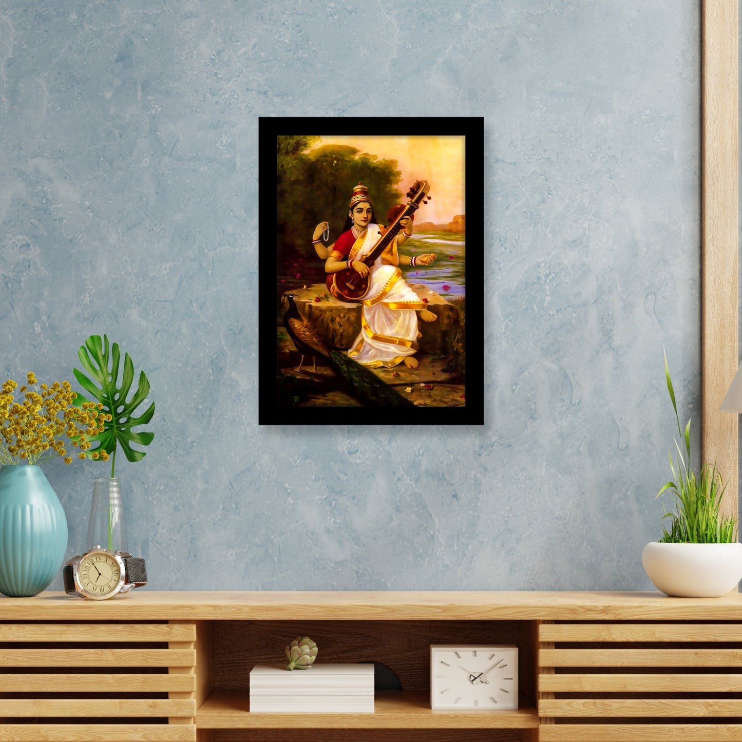 The Goddess of Knowledge: Saraswati by Raja Ravi Varma