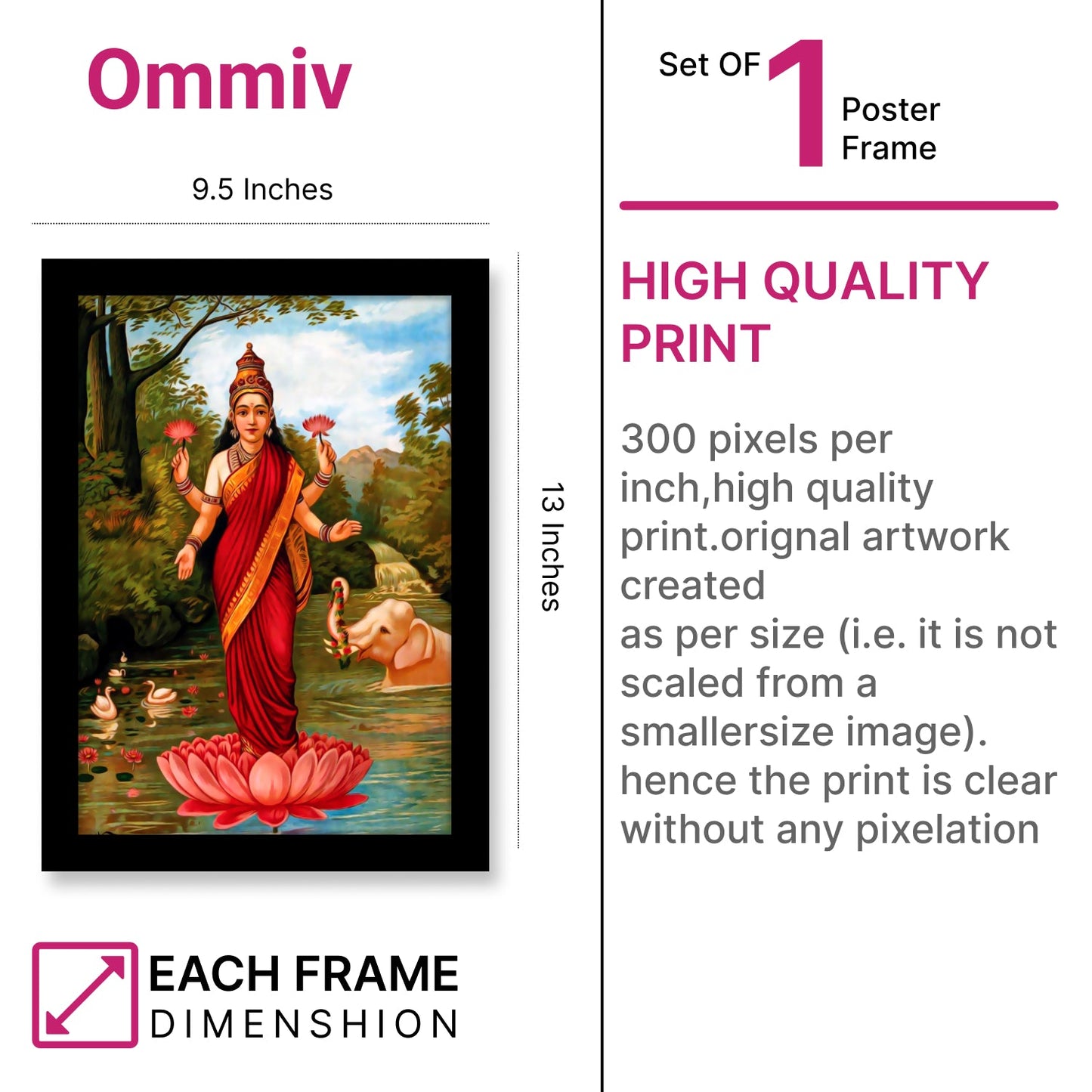 The Goddess of Wealth and Prosperity: Divine Lakshmi Artwork by Raja Ravi Varma