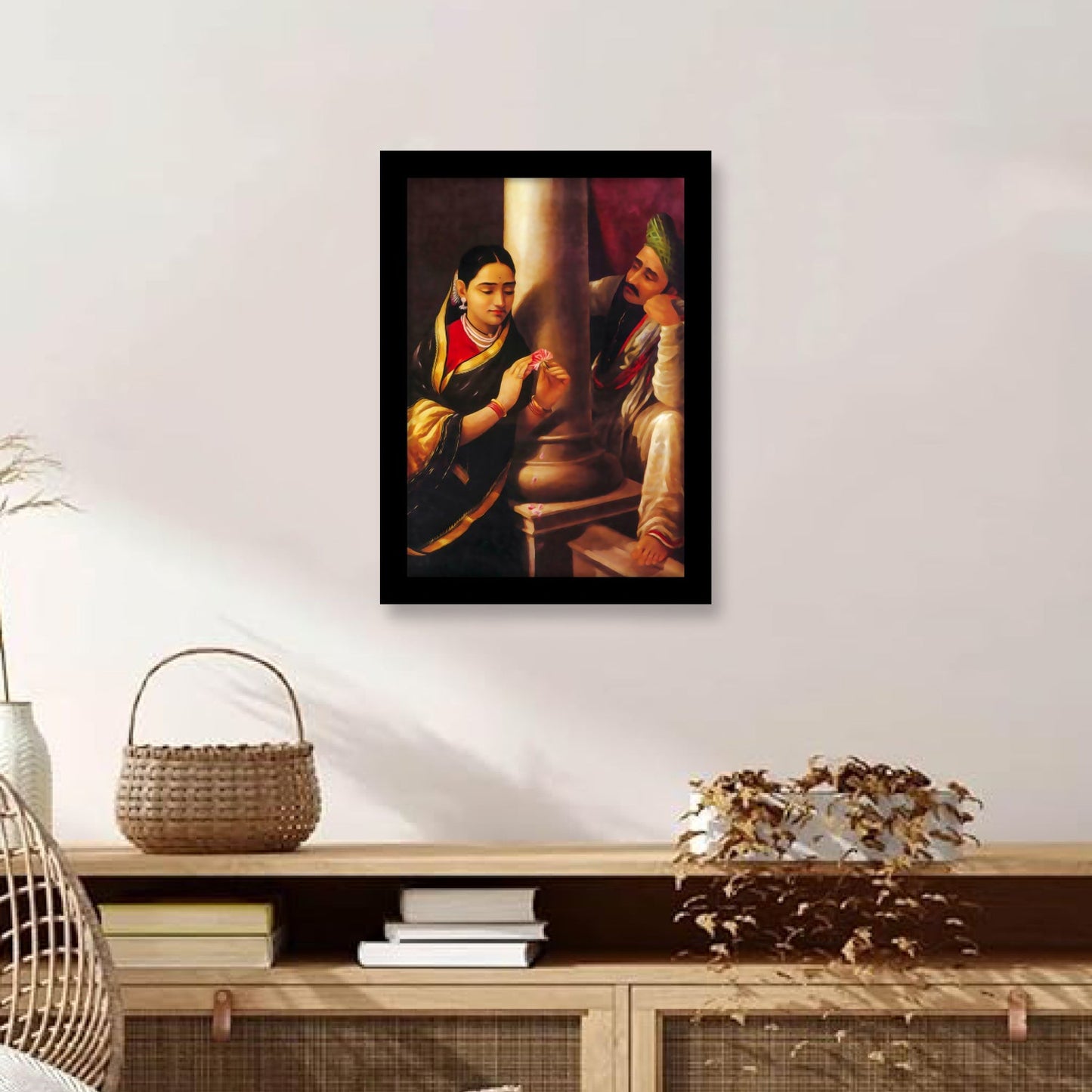 The Stolen Interview: A Classic Painting by Raja Ravi Varma