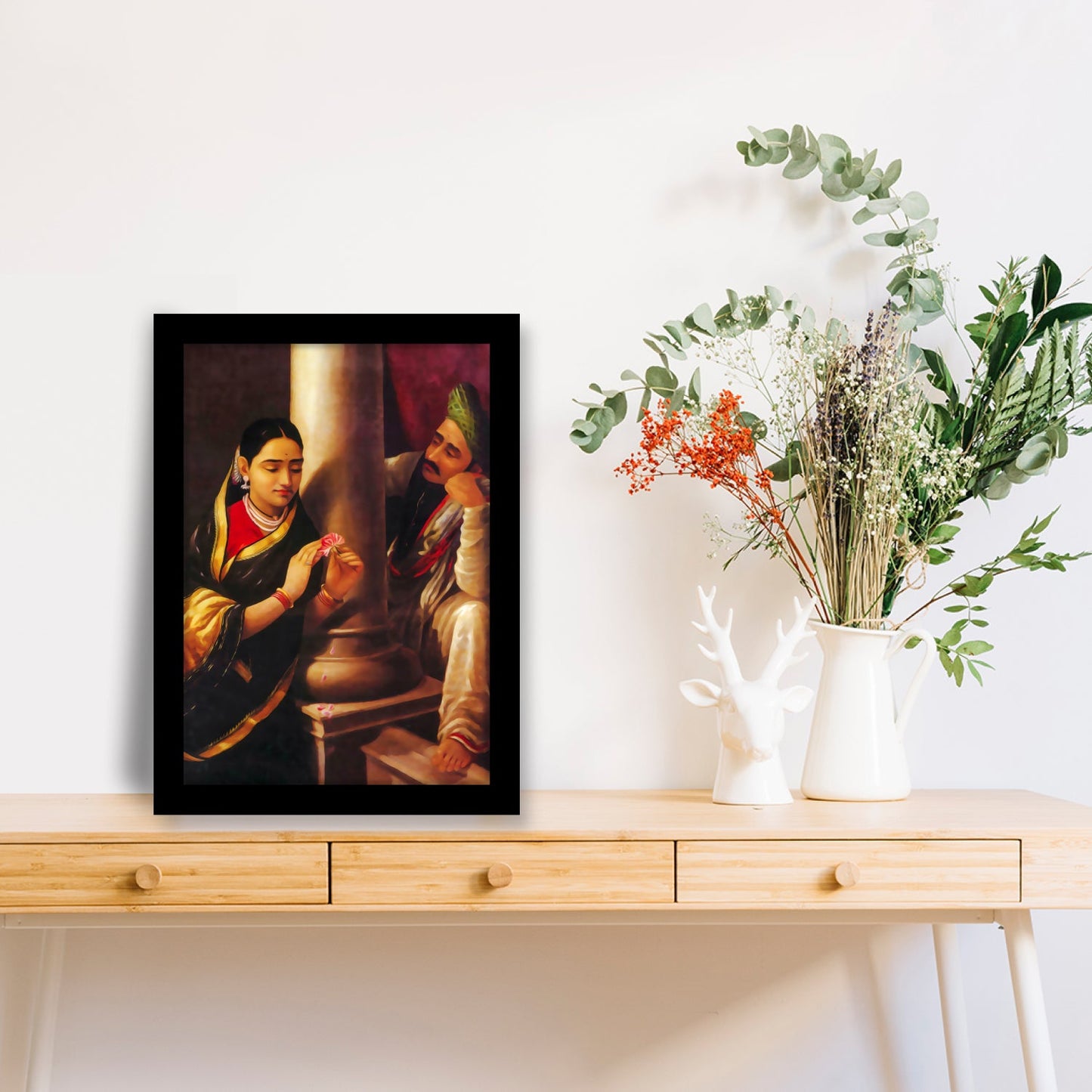 The Stolen Interview: A Classic Painting by Raja Ravi Varma