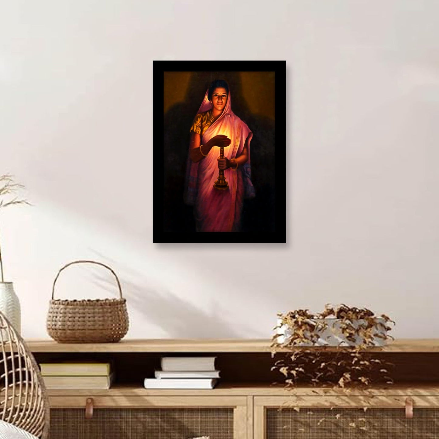 The Glow of Hope: A Radiant Artwork by Raja Ravi Varma
