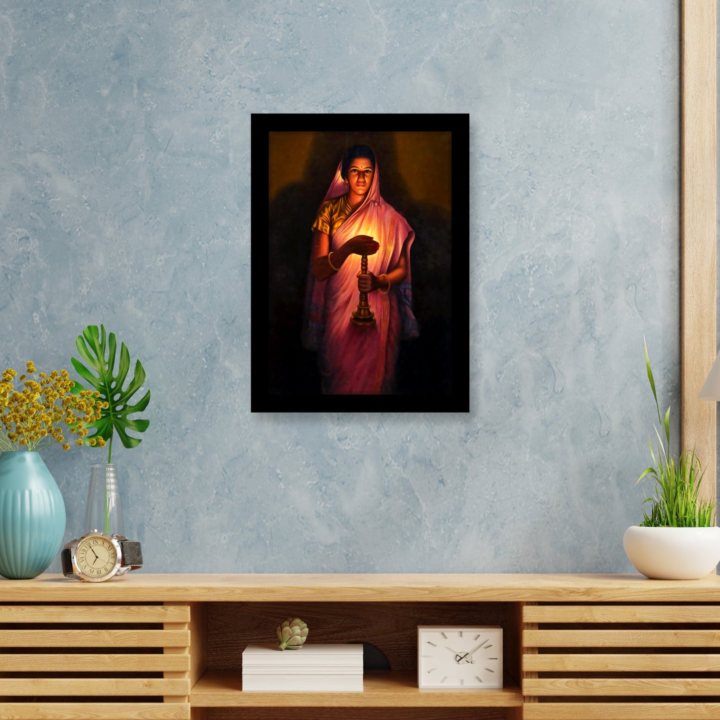 The Glow of Hope: A Radiant Artwork by Raja Ravi Varma