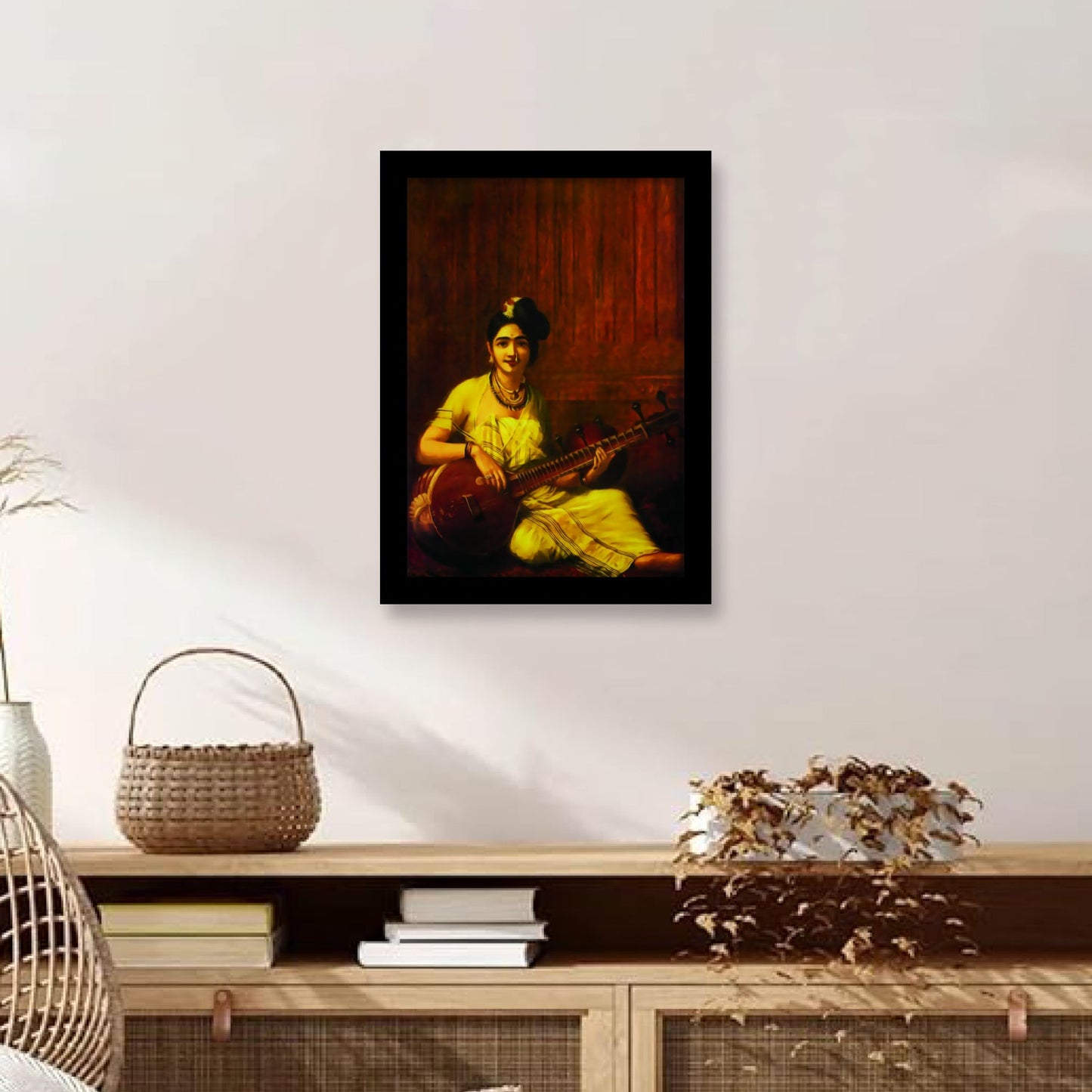 Malabar Lady Holding The Veena: A Masterpiece by Raja Ravi Varma