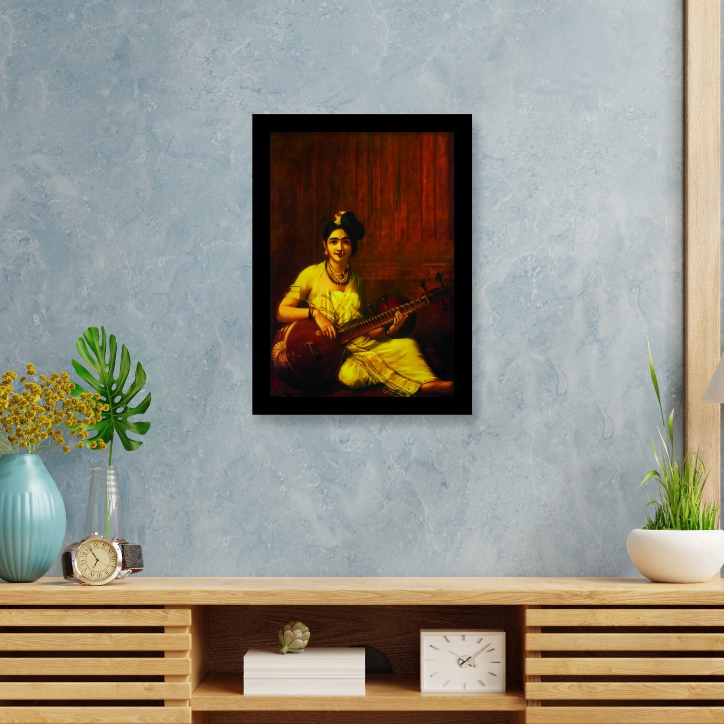 Malabar Lady Holding The Veena: A Masterpiece by Raja Ravi Varma