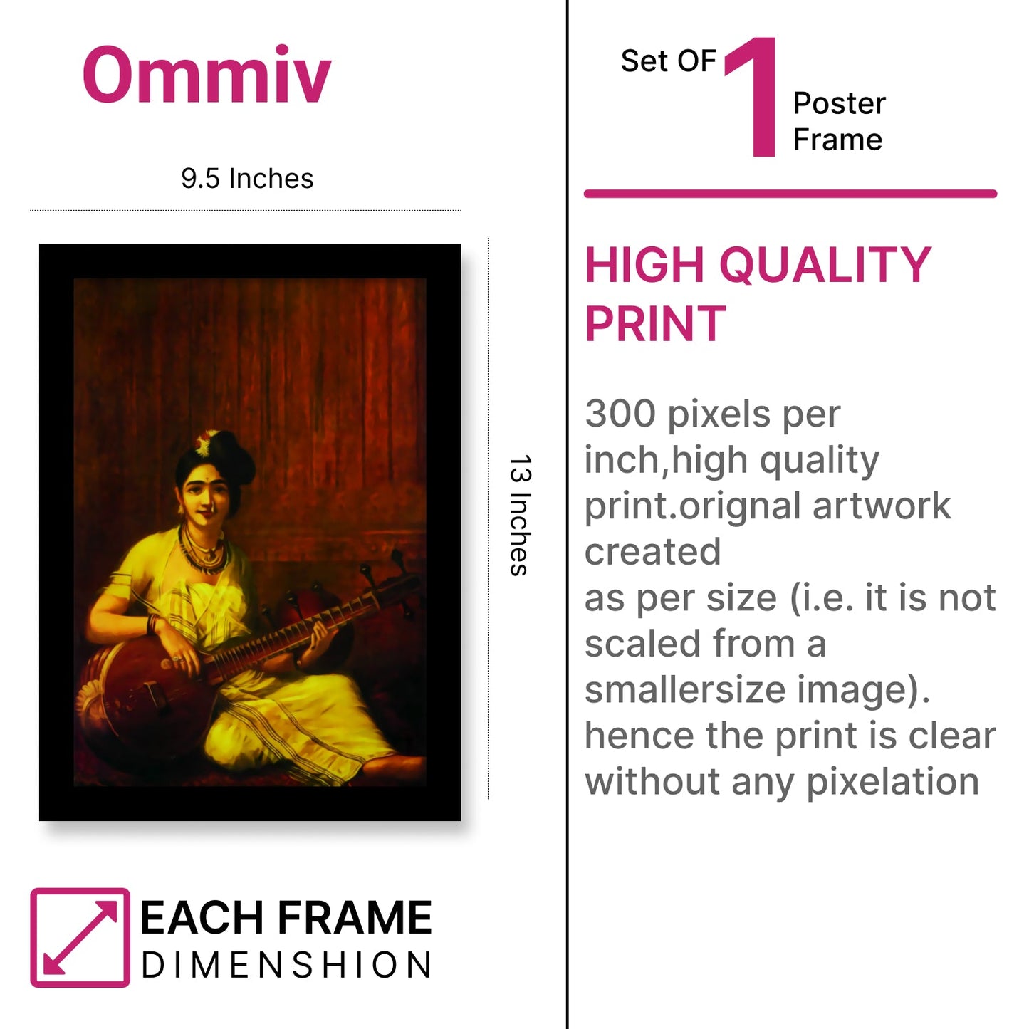 Malabar Lady Holding The Veena: A Masterpiece by Raja Ravi Varma