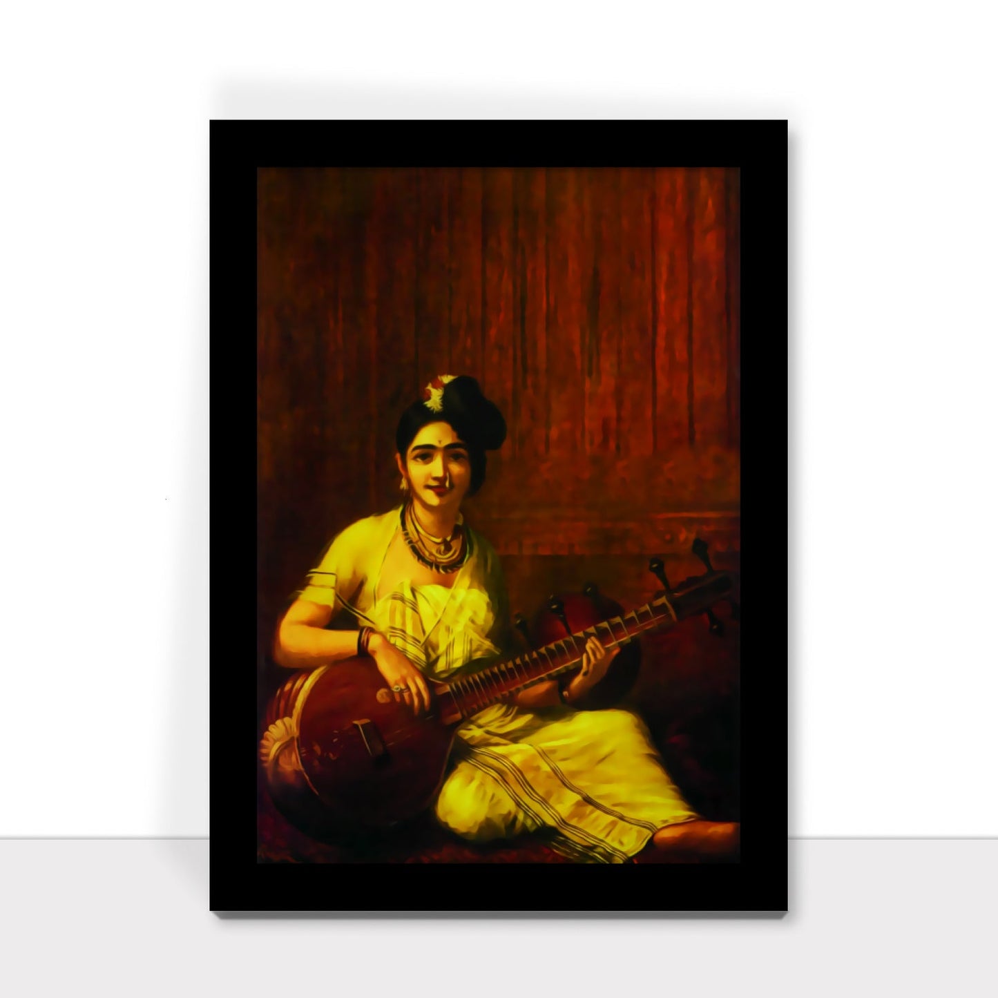 Malabar Lady Holding The Veena: A Masterpiece by Raja Ravi Varma