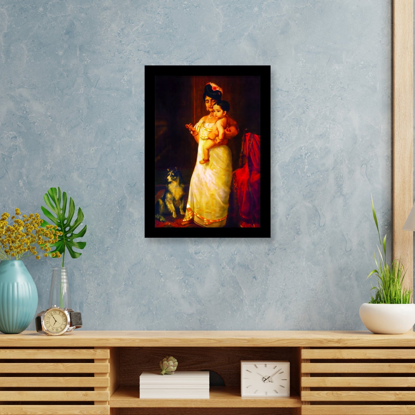 There Comes Papa: A Family Moment Captured by Raja Ravi Varma