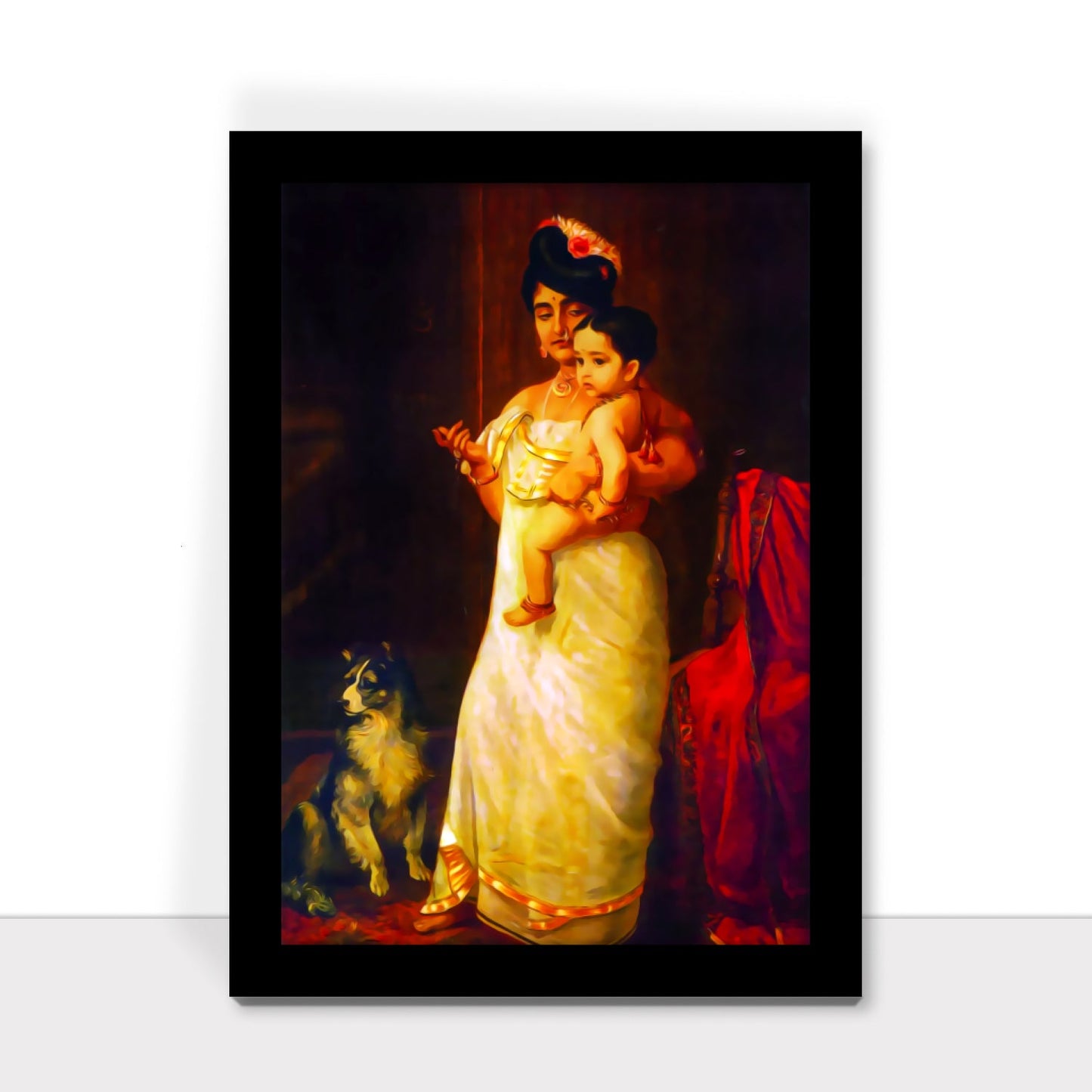 There Comes Papa: A Family Moment Captured by Raja Ravi Varma