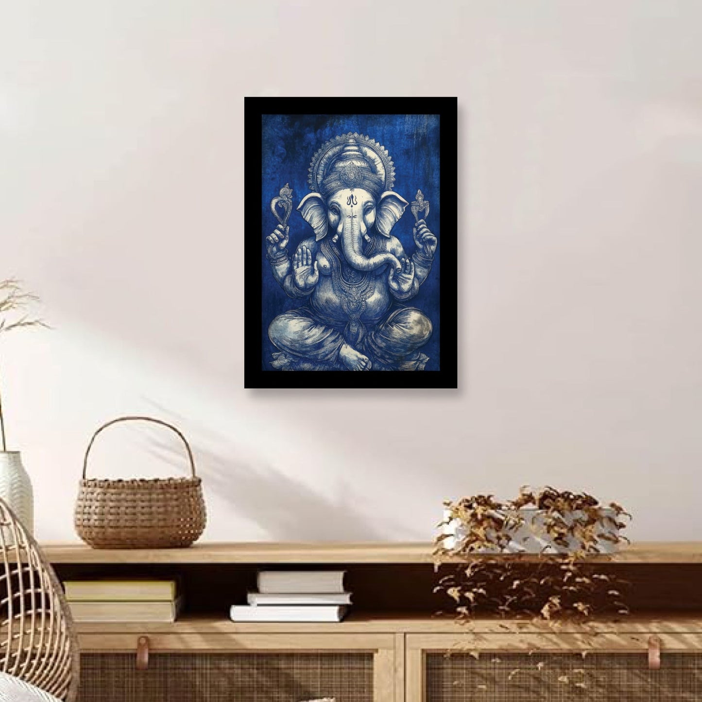 Majestic Lord Ganesha Photo Frame & Wall Decor