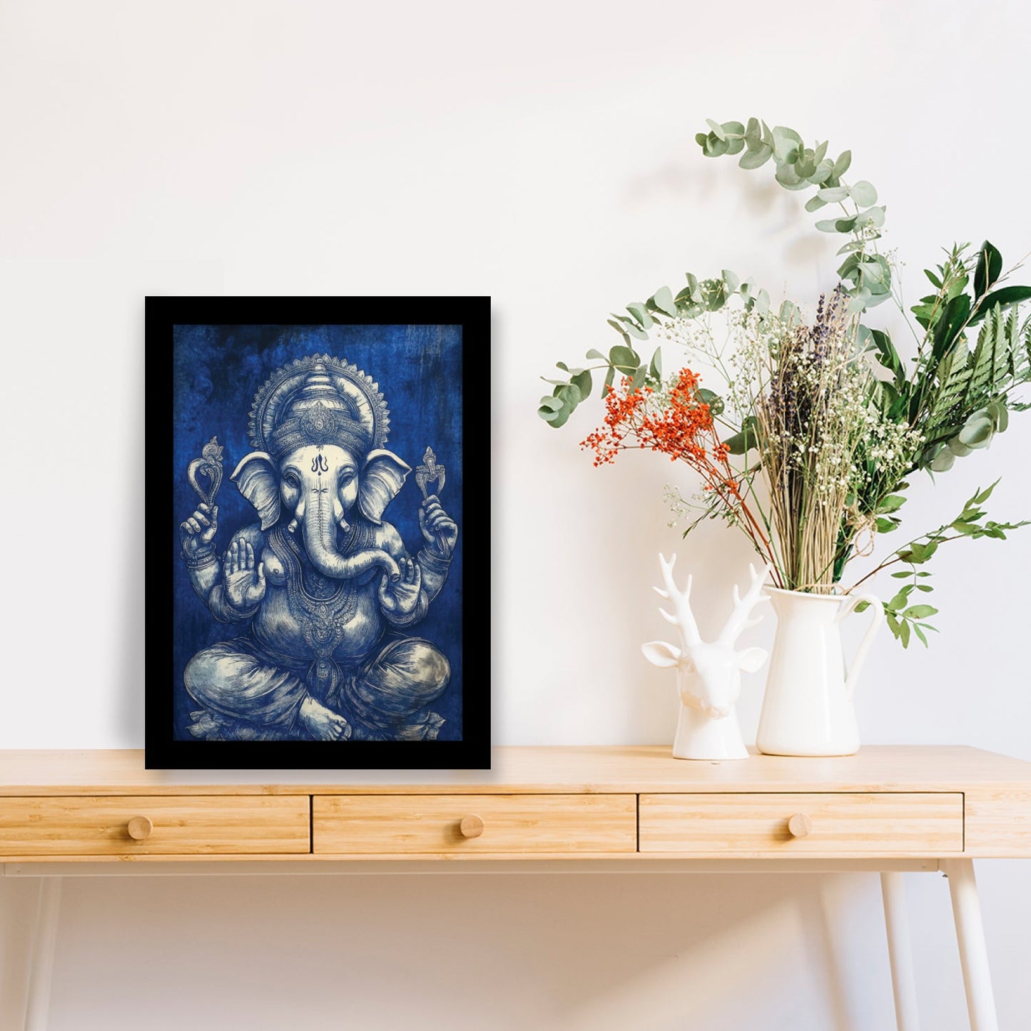 Majestic Lord Ganesha Photo Frame & Wall Decor