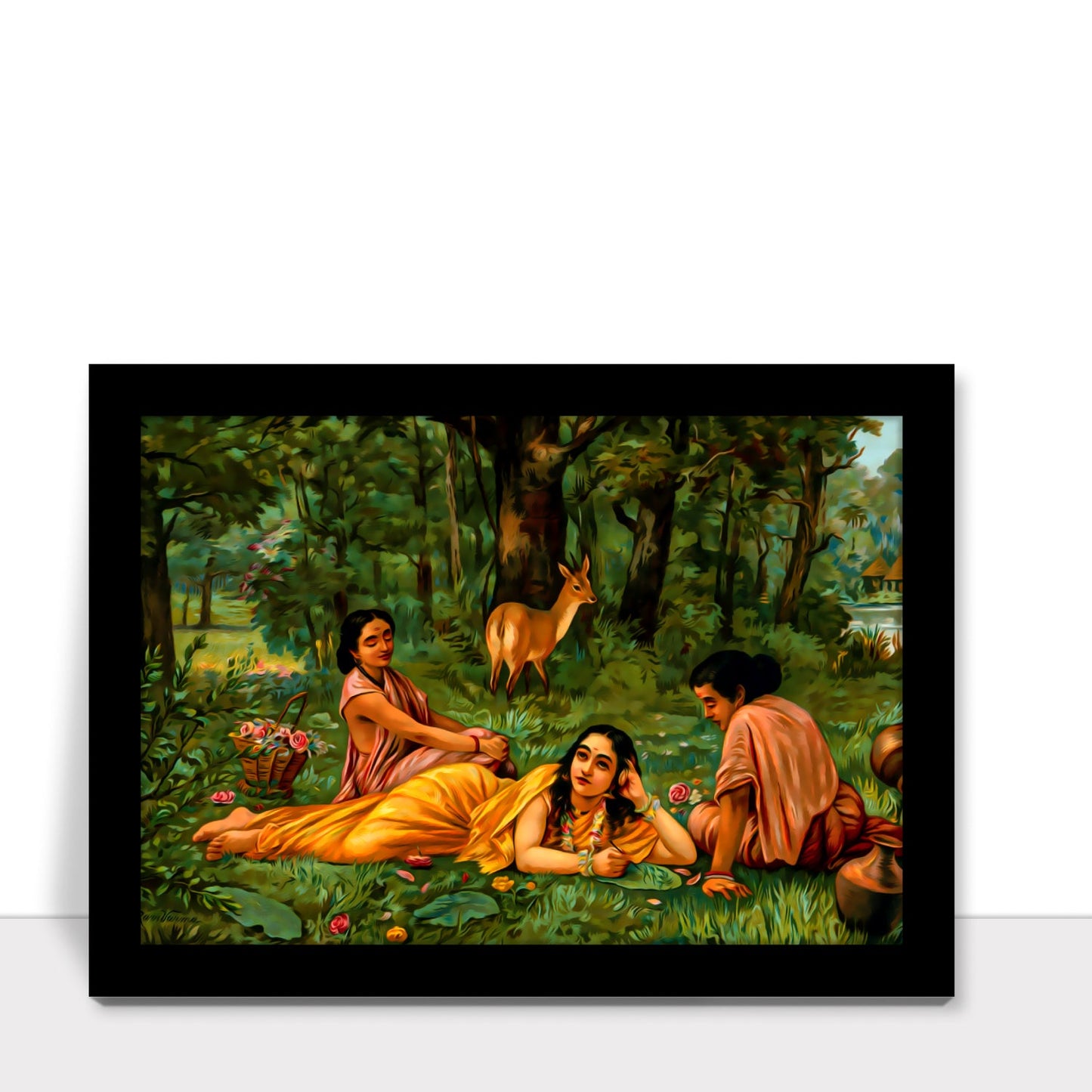 Shakuntala Patra-Lekhan: A Moment Captured by Raja Ravi Varma