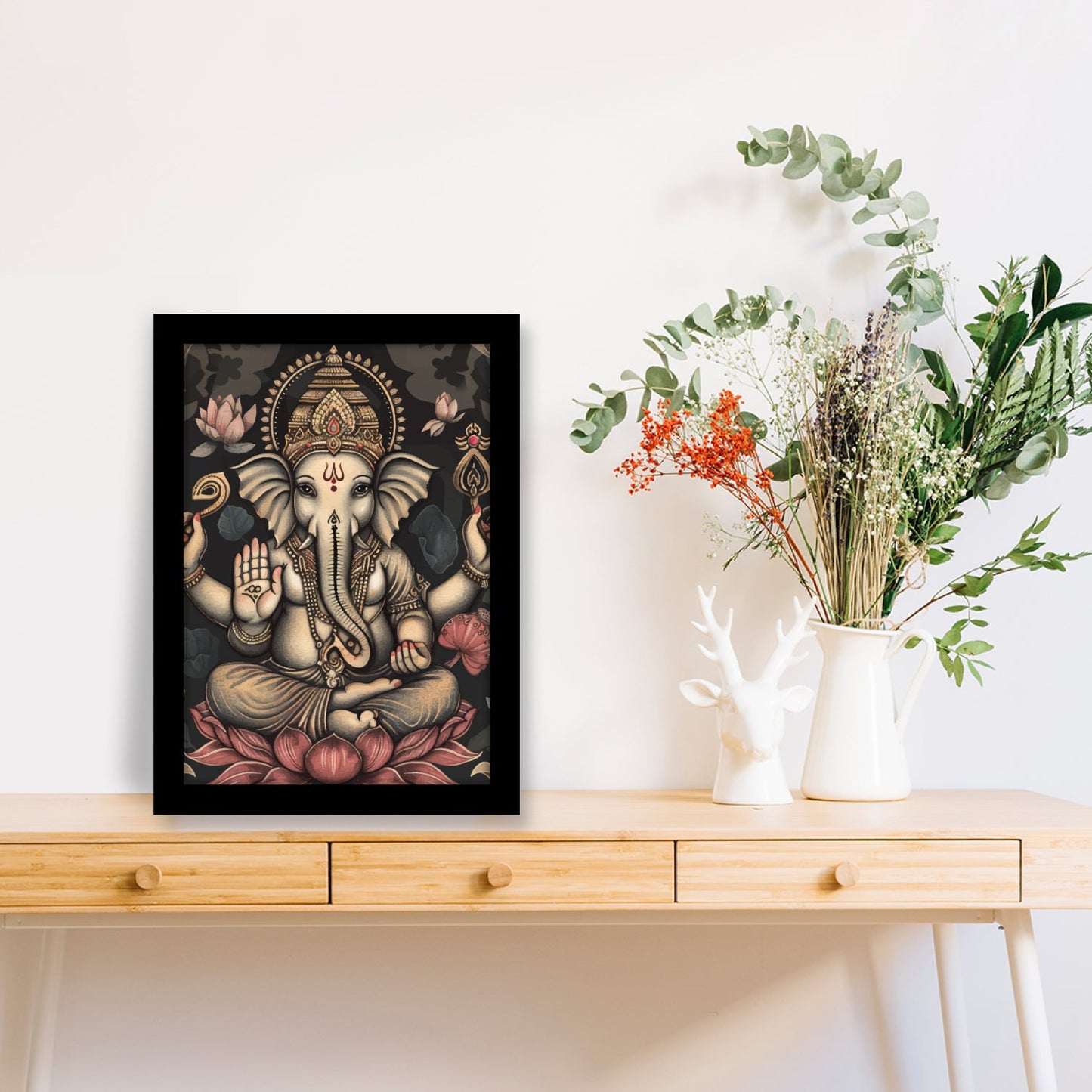 Elegant Ganesha Wall Art & Photo Frame