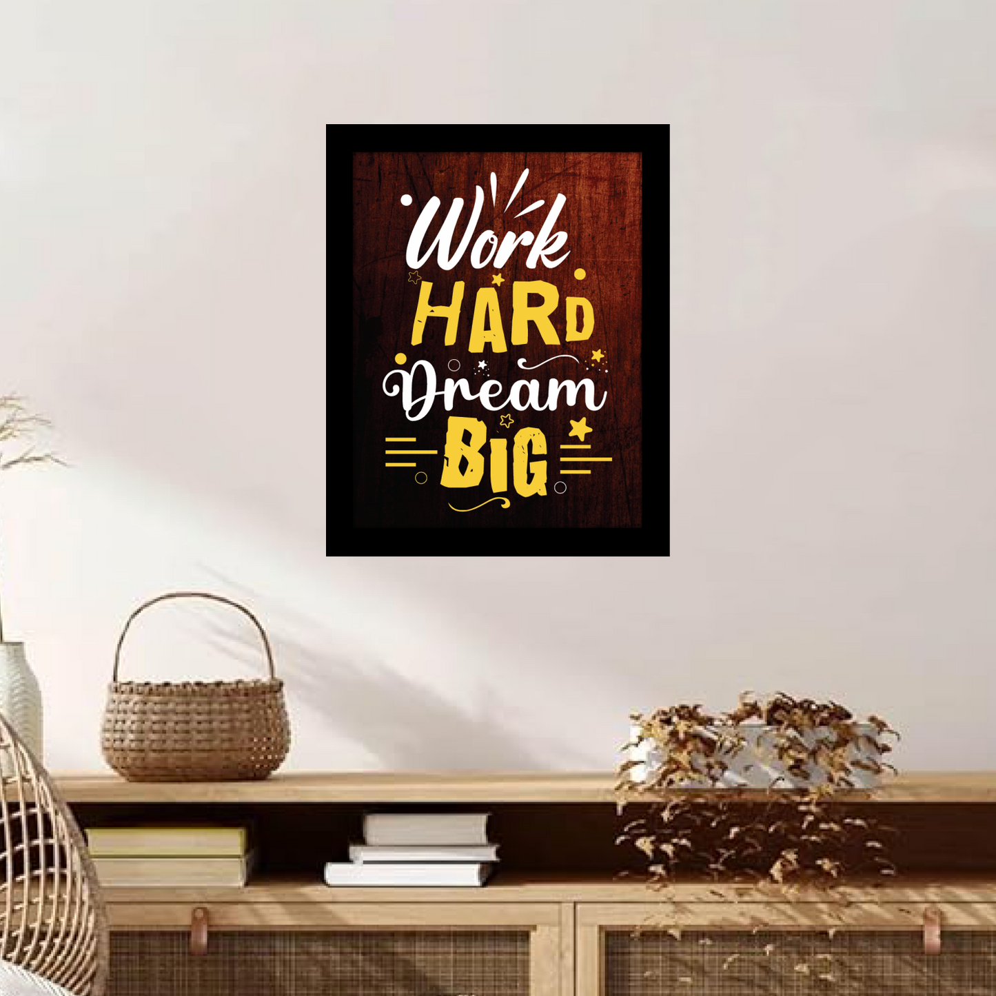 Work Hard, Dream Big – Motivational Photo Frame