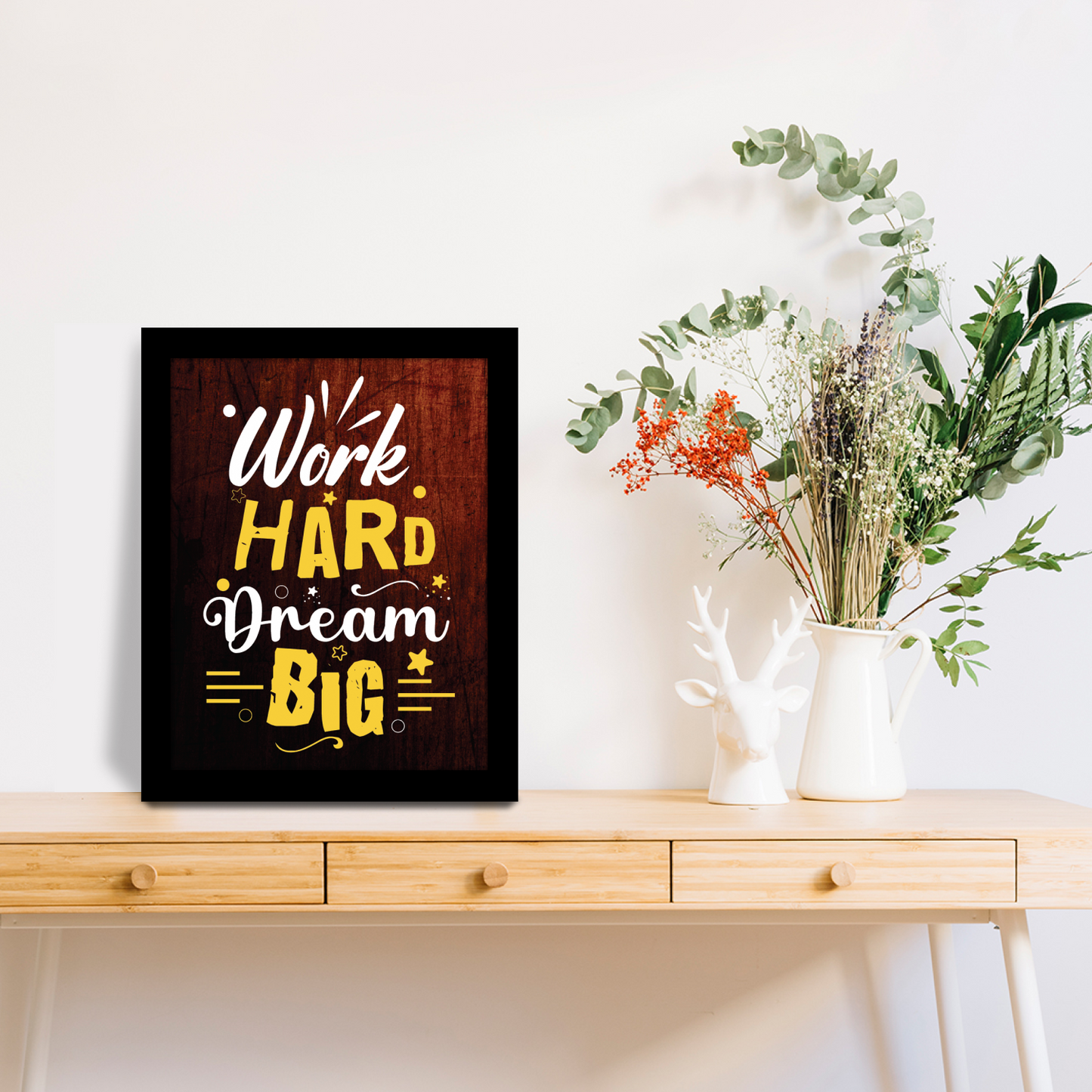 Work Hard, Dream Big – Motivational Photo Frame