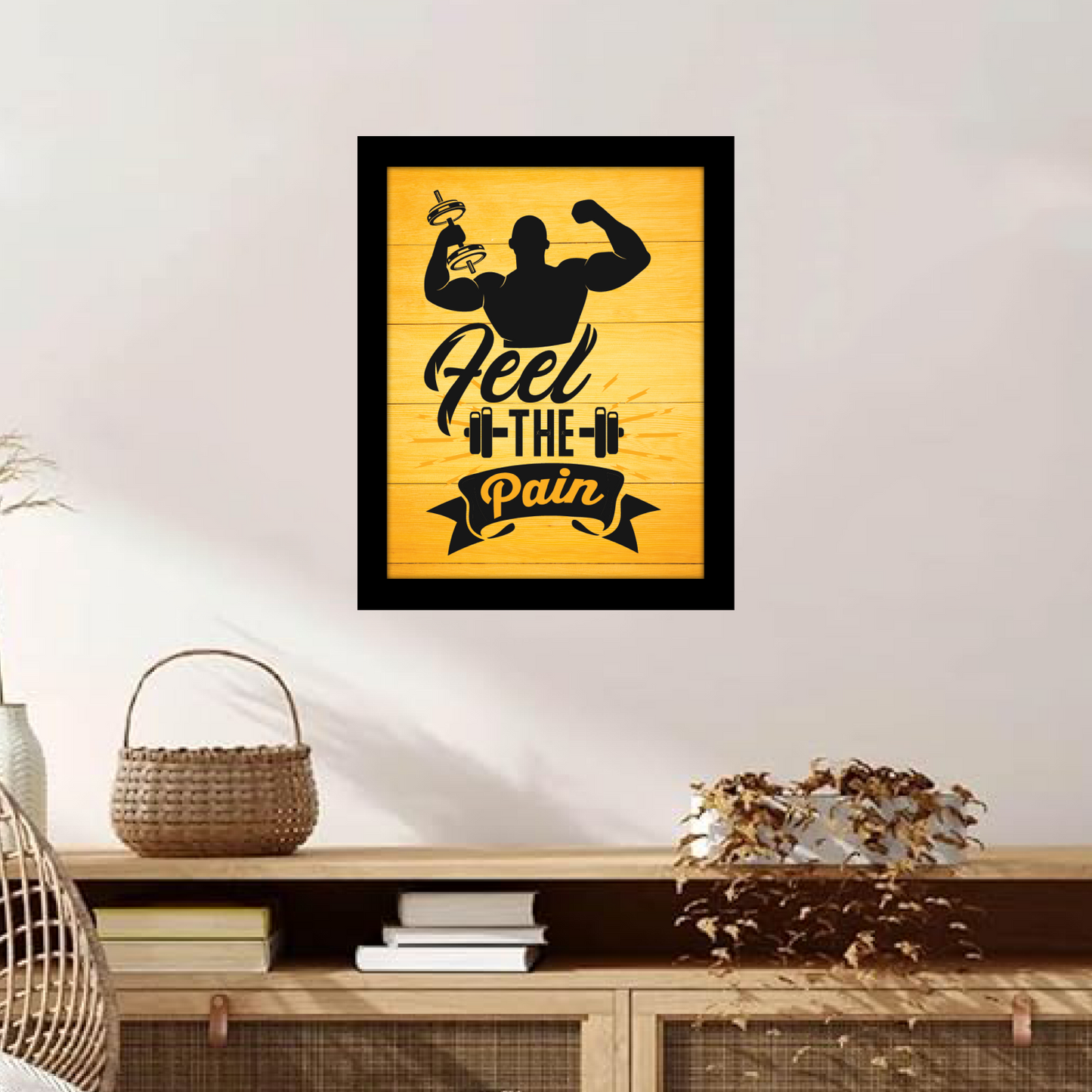 Transform Pain into Power – 'Feel The Pain' Inspirational Frame