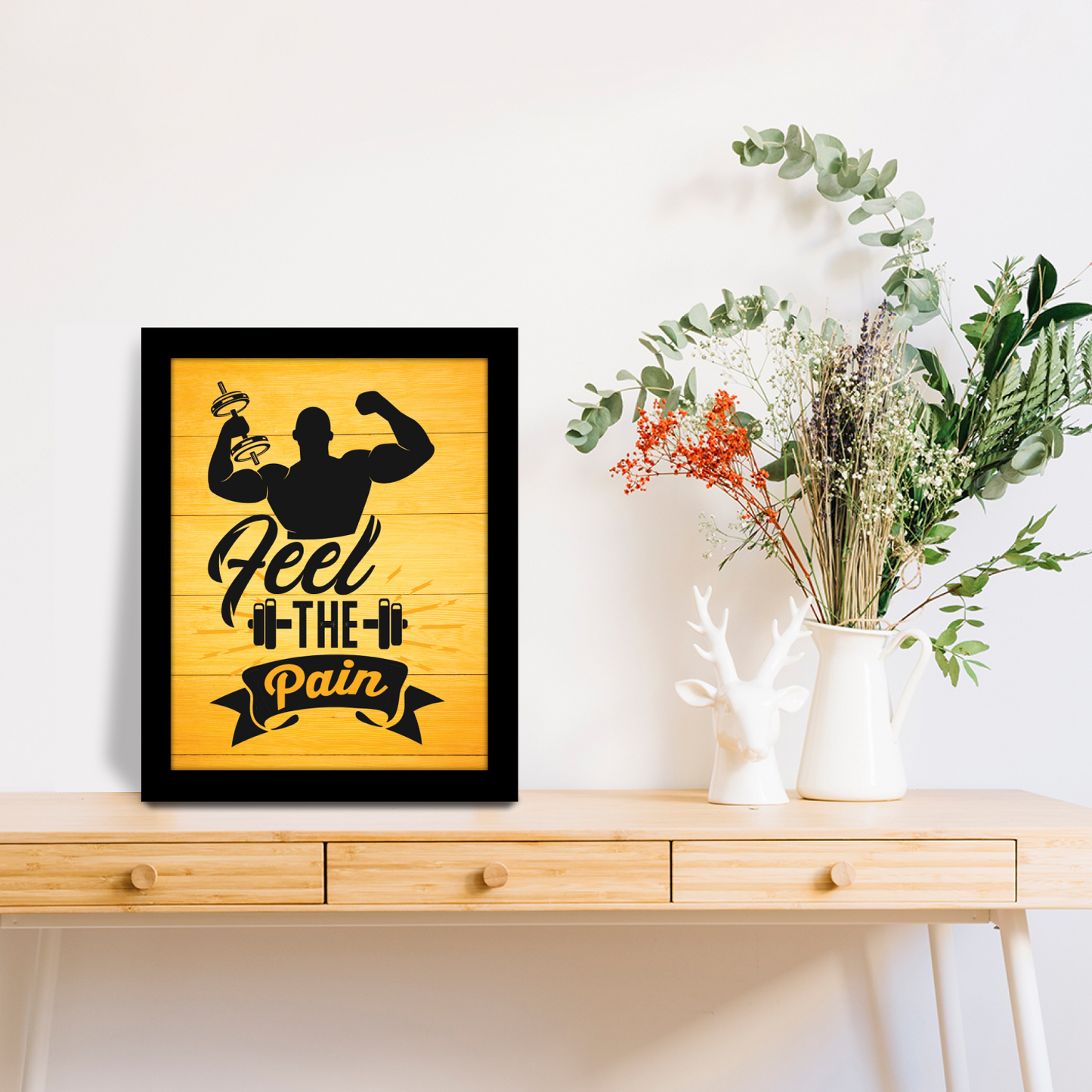 Transform Pain into Power – 'Feel The Pain' Inspirational Frame
