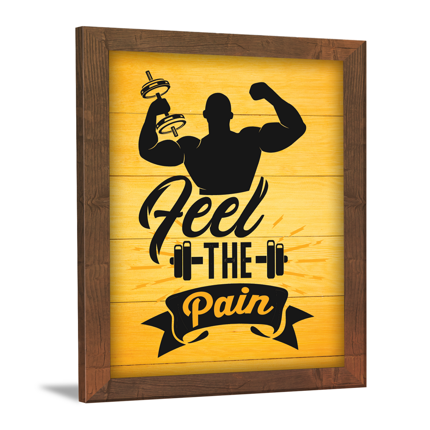 Transform Pain into Power – 'Feel The Pain' Inspirational Frame