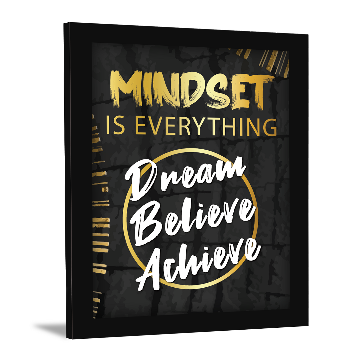 The Power of Mindset – 'Dream, Believe, Achieve' Inspirational Frame