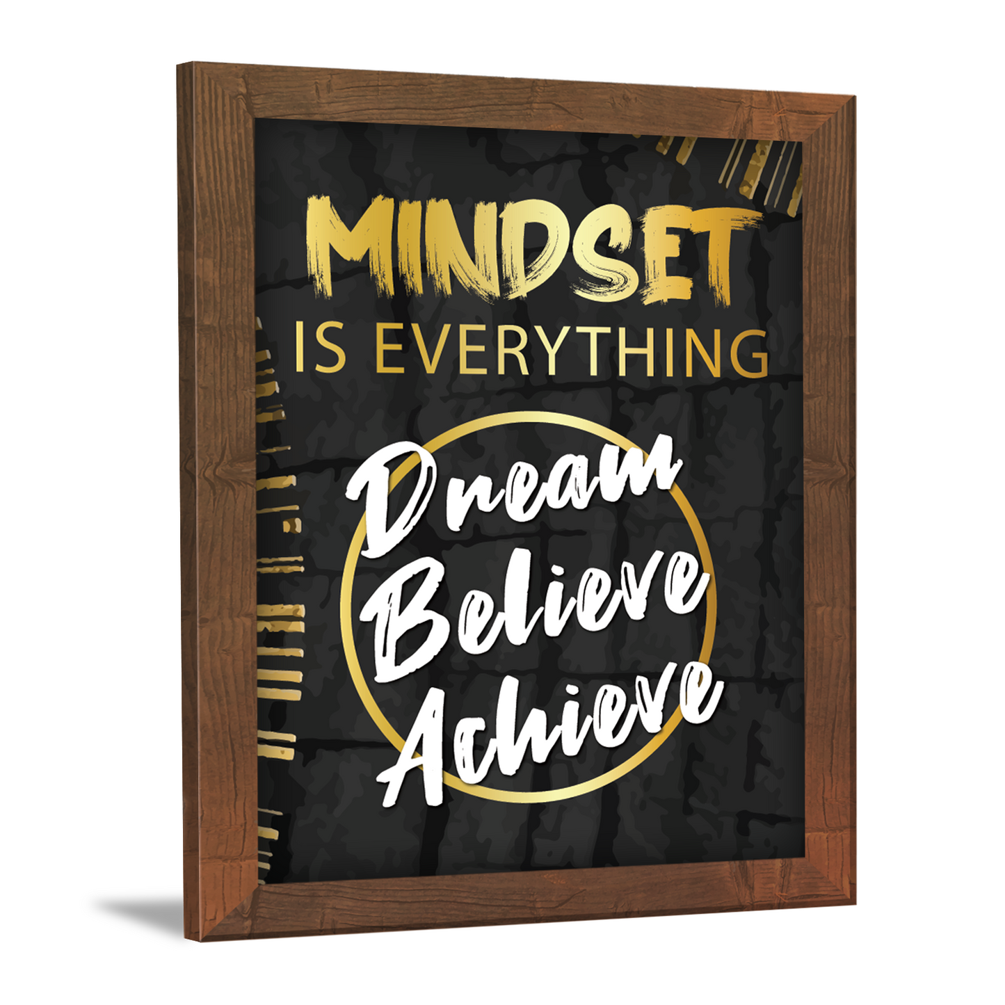 The Power of Mindset – 'Dream, Believe, Achieve' Inspirational Frame
