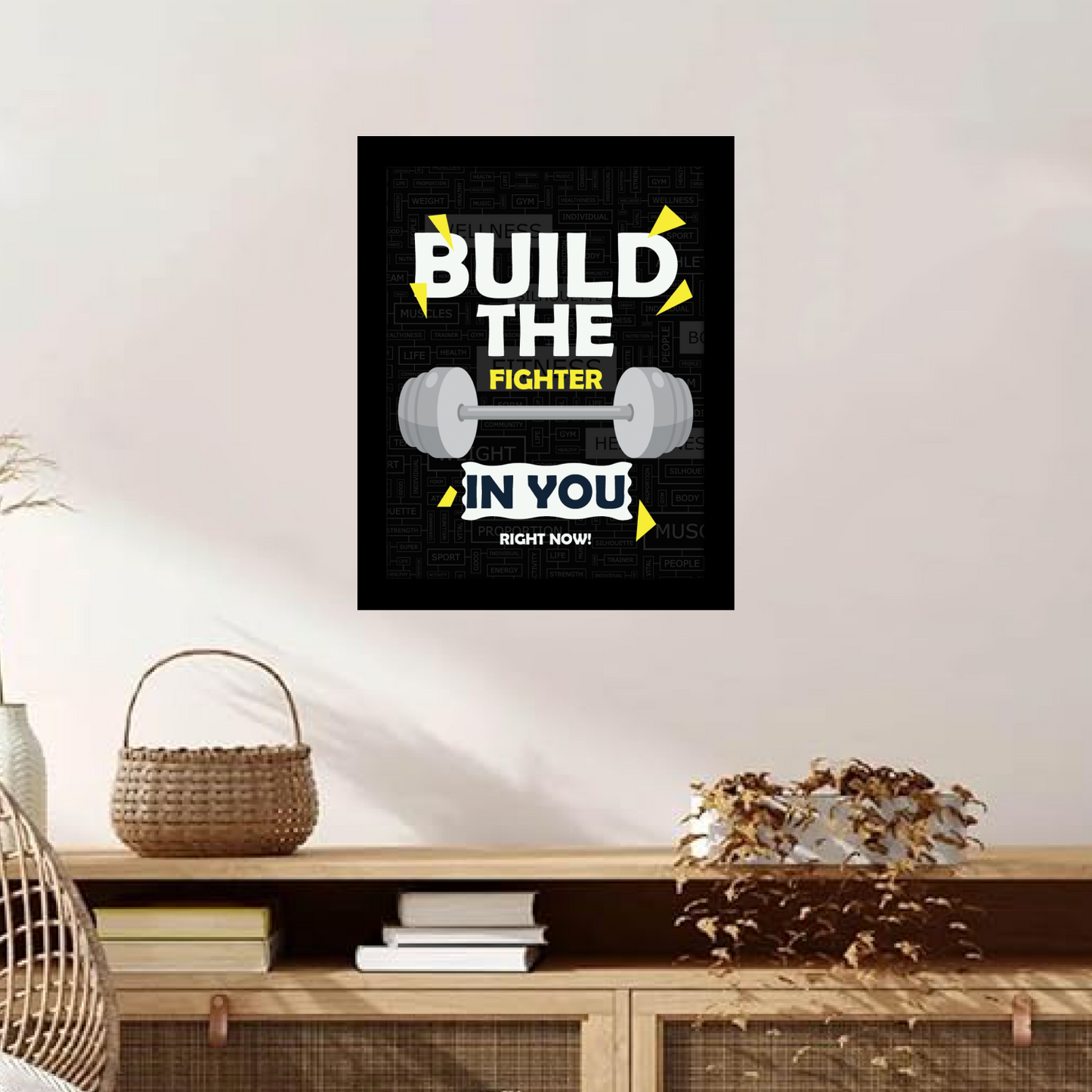 Build the Fighter in You Right Now – Motivational Photo Frame