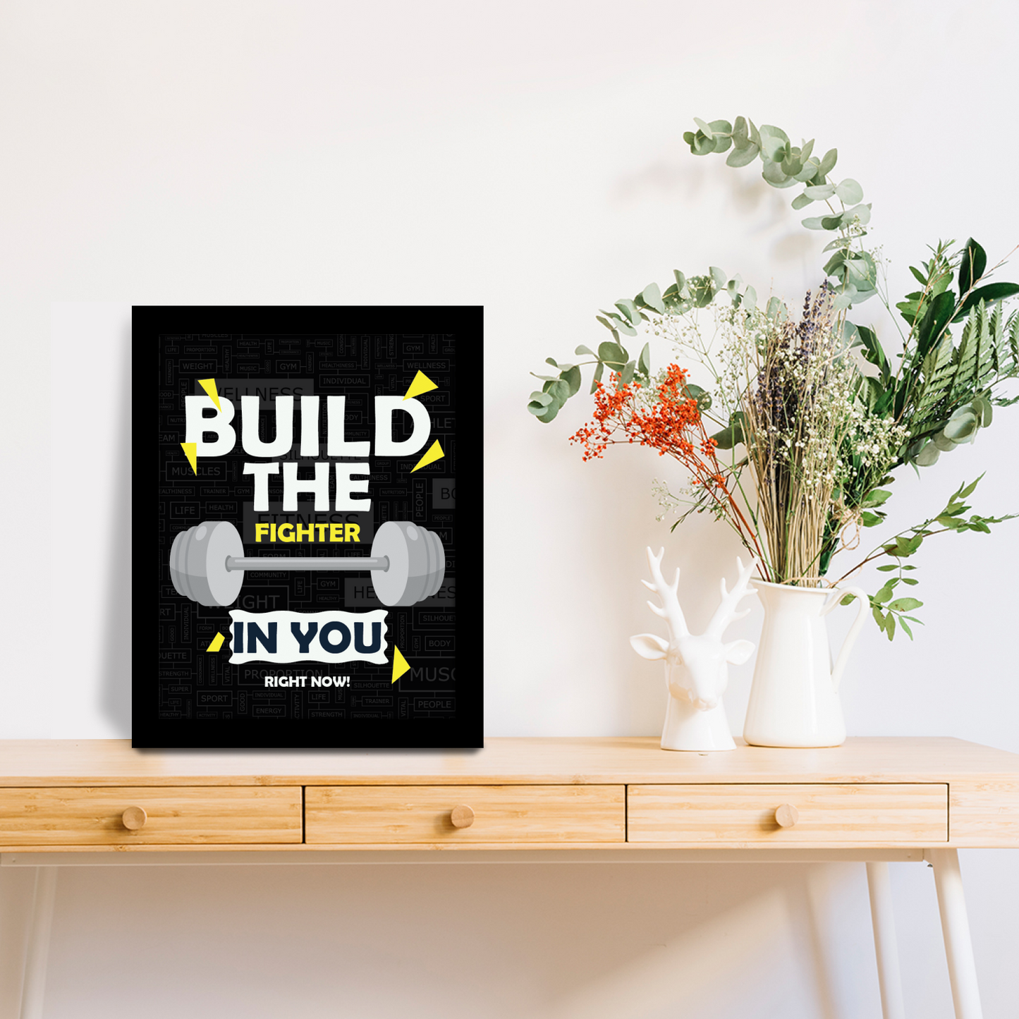 Build the Fighter in You Right Now – Motivational Photo Frame