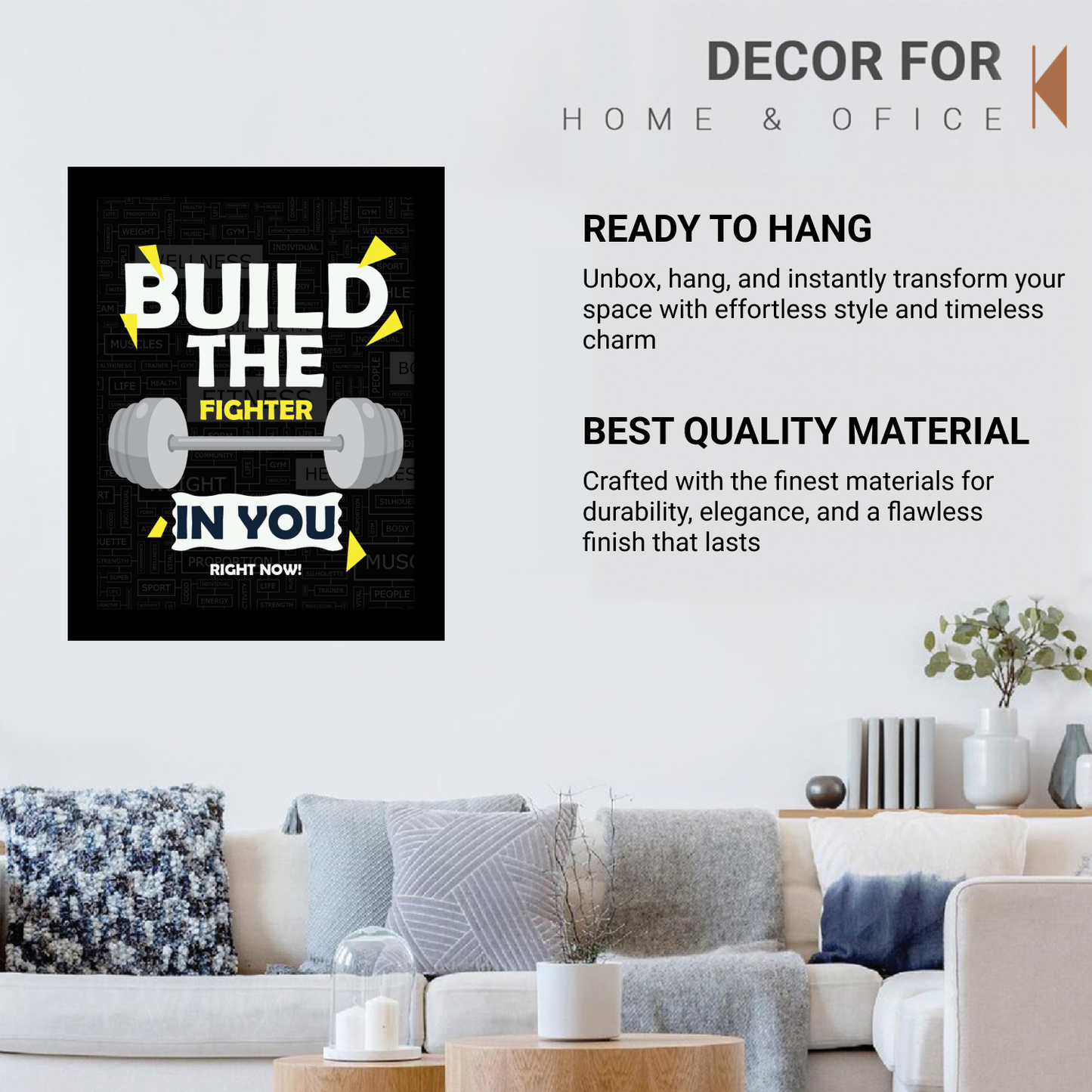 Build the Fighter in You Right Now – Motivational Photo Frame