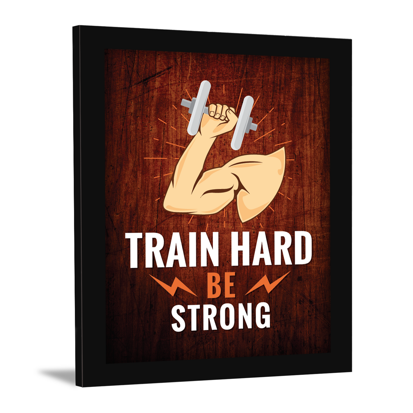Train Hard, Be Strong – Motivational Fitness Photo Frame