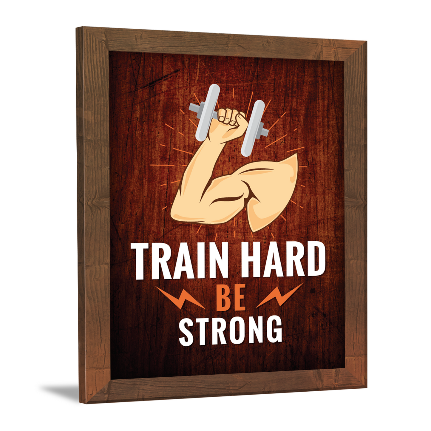 Train Hard, Be Strong – Motivational Fitness Photo Frame