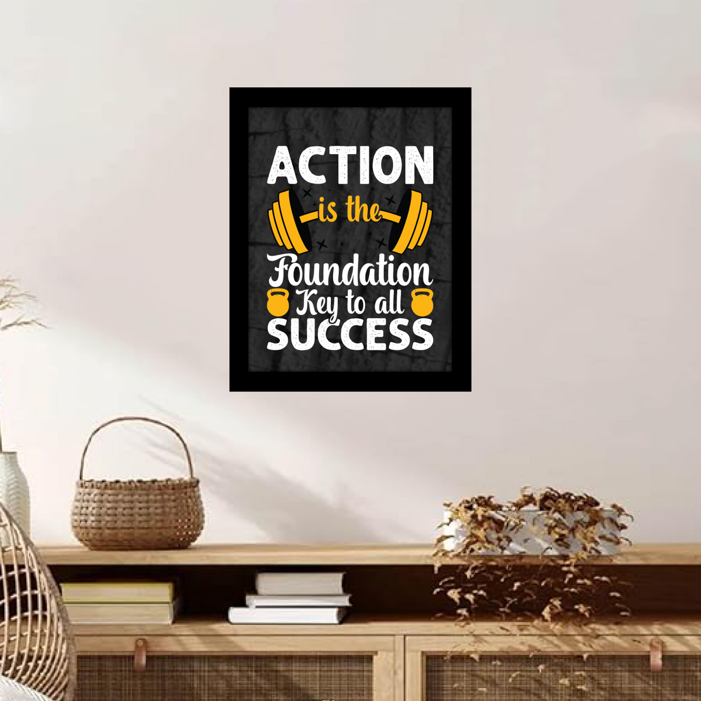 Action: The Key to Success – Motivational Photo Frame