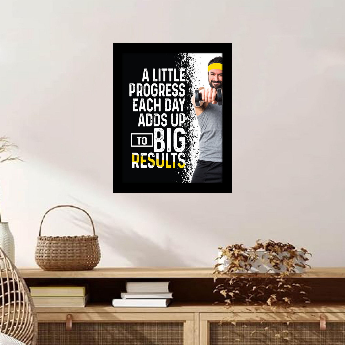 Daily Progress, Big Achievements – Fitness Motivation Frame