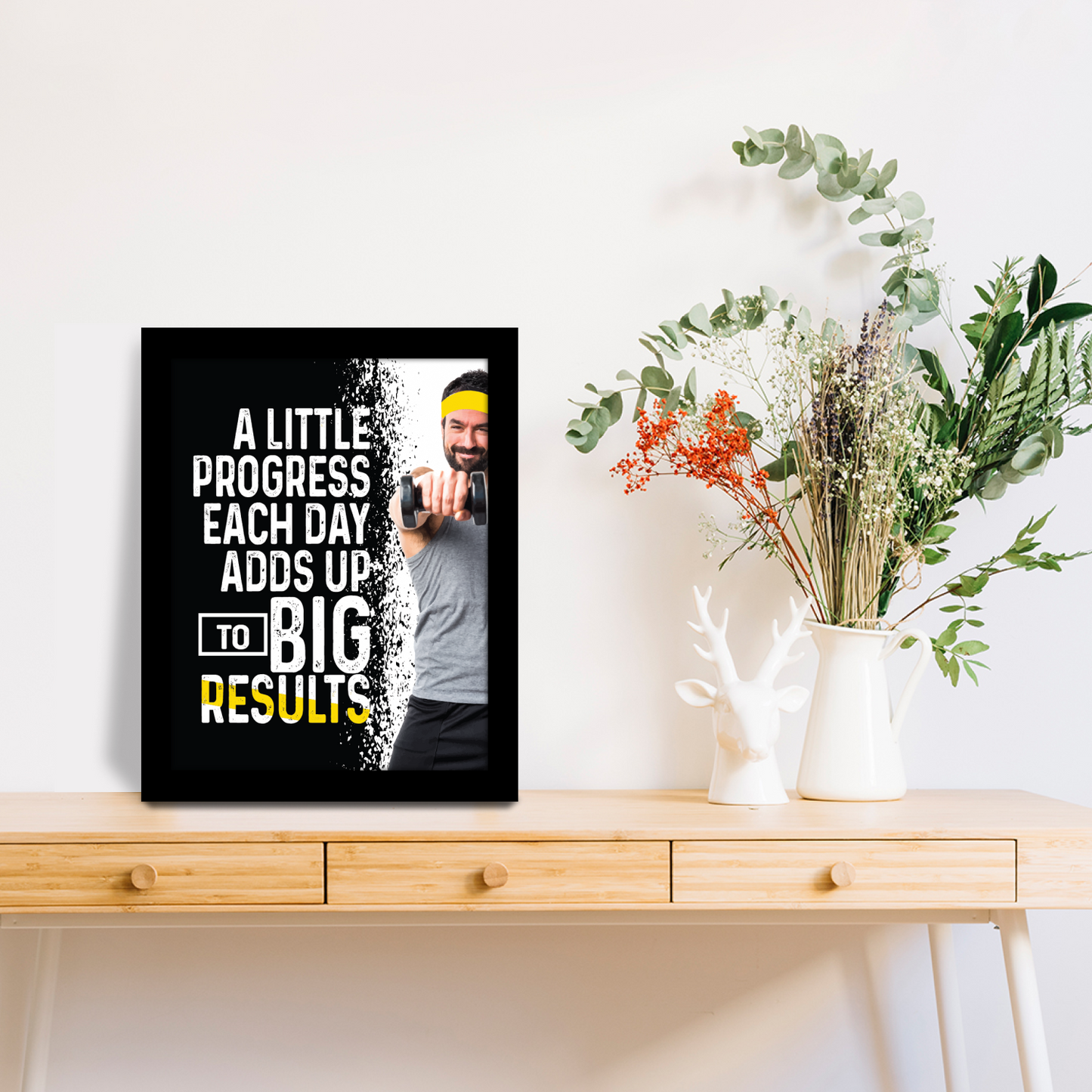 Daily Progress, Big Achievements – Fitness Motivation Frame