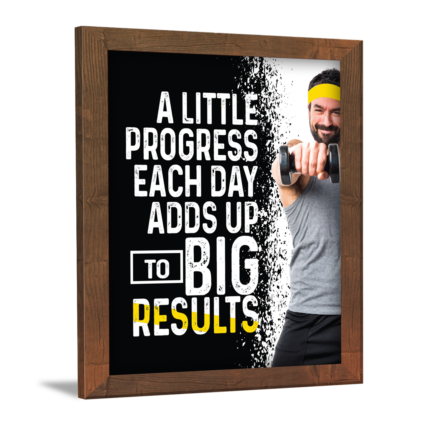 Daily Progress, Big Achievements – Fitness Motivation Frame