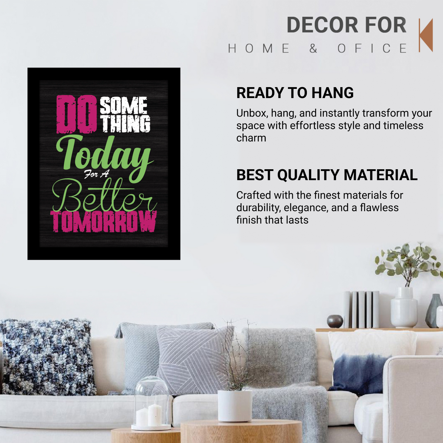 Take Action Today for a Brighter Tomorrow – Framed Inspirational Art