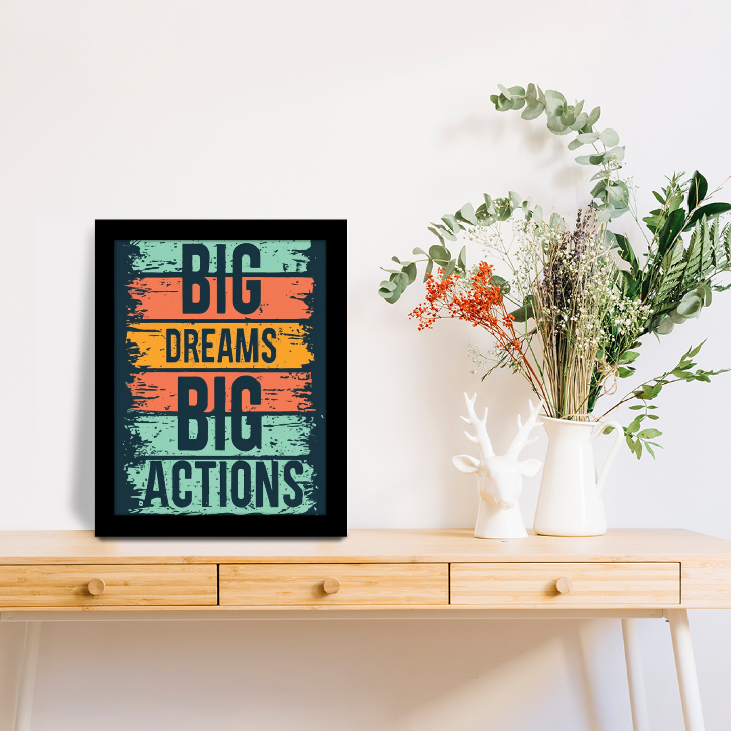 Big Dreams, Big Actions – Motivational Framed Art